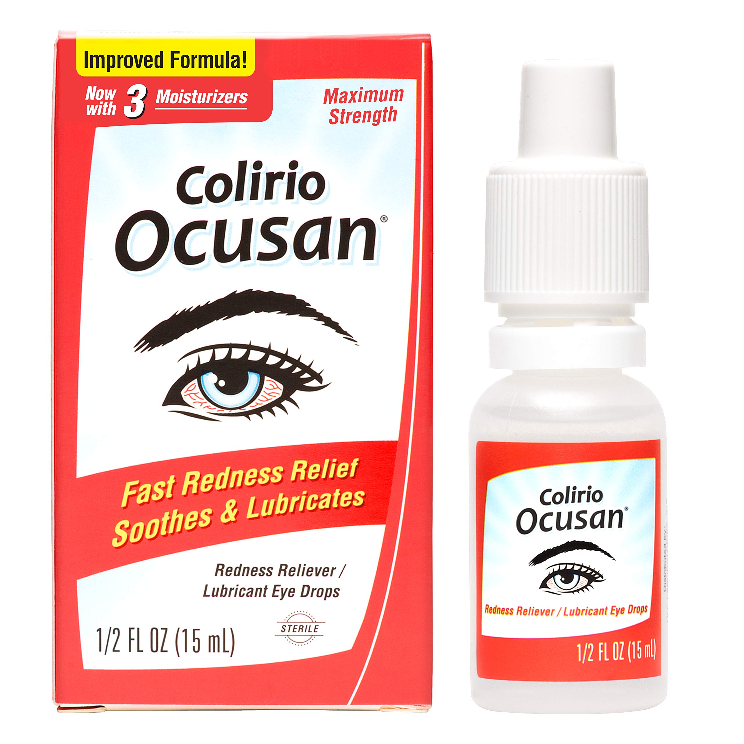 Ocusan Eye Drops for Red Eyes Eye Drops for Redness Relief Soothe Red Irritated