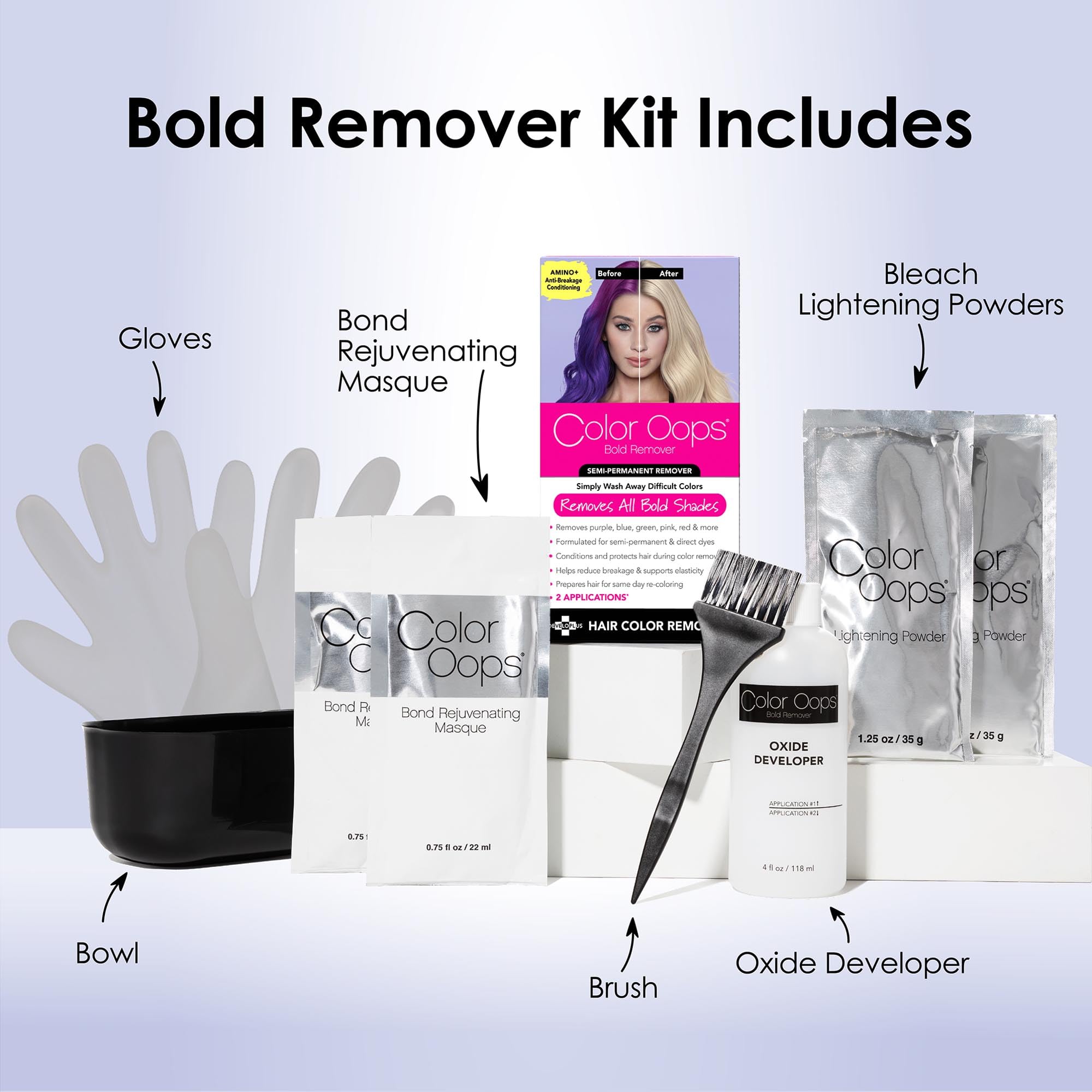 Color Oops Bold Remover 2 Applications Hair Dye Remover Safely Removes Direct - Thumbnail 3
