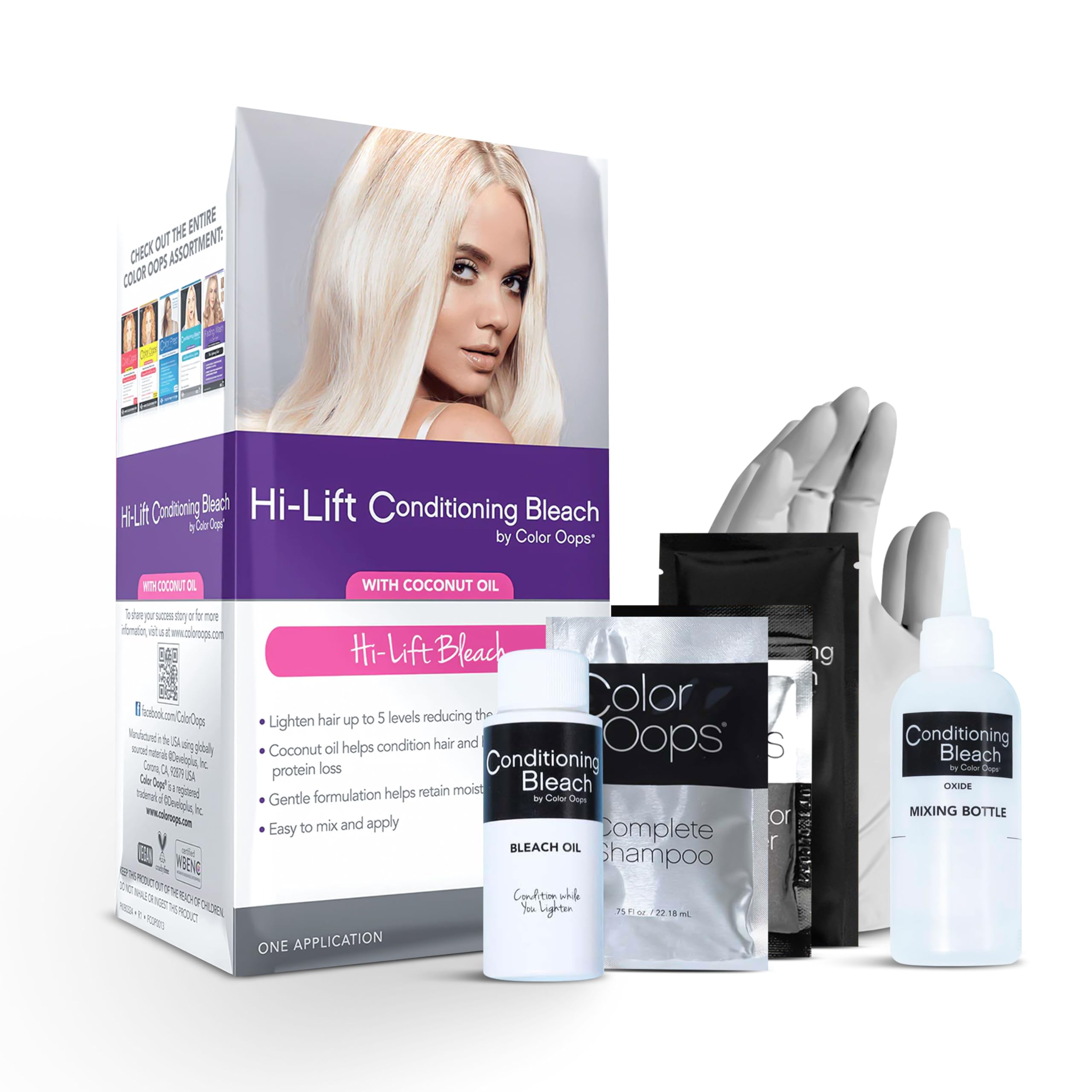 Color Oops Hi Lift Bleach | Lifts 3 5 Levels | Nourishing Moisturizing Formula