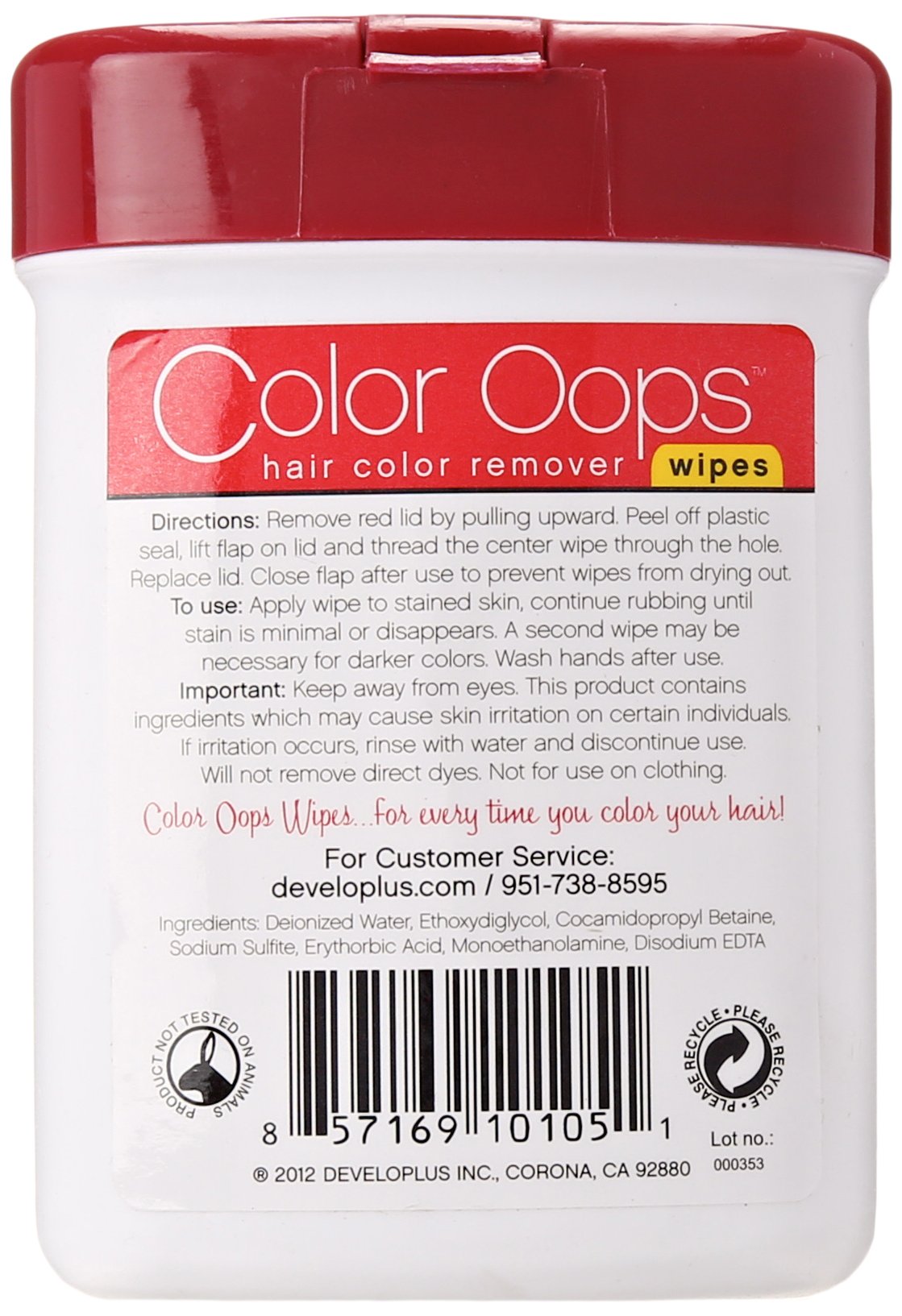 Color Oops Hair Color Removing Wipes - Thumbnail 2