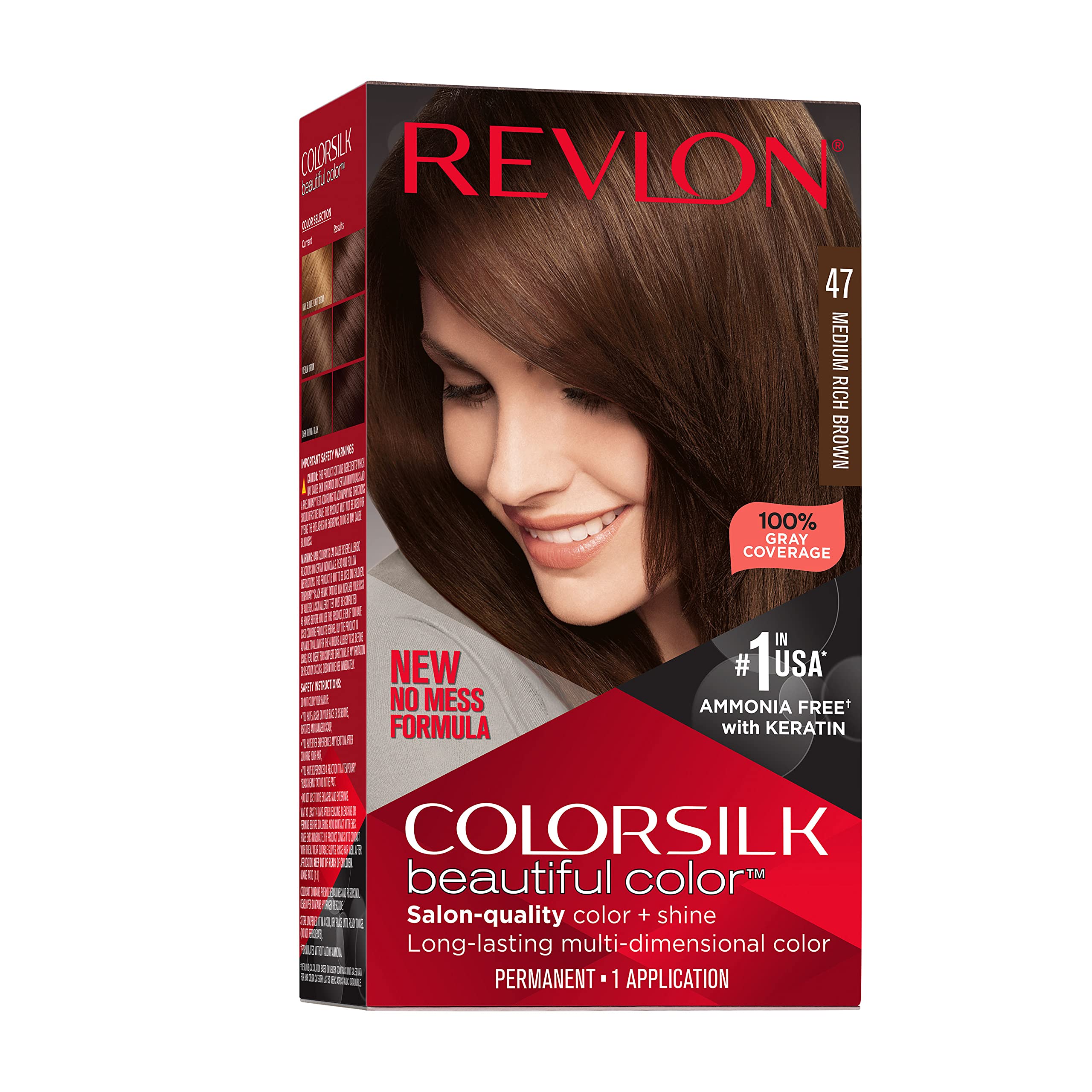 Revlon Colorsilk Beautiful Color Permanent Hair Color Long Lasting High - Thumbnail 1