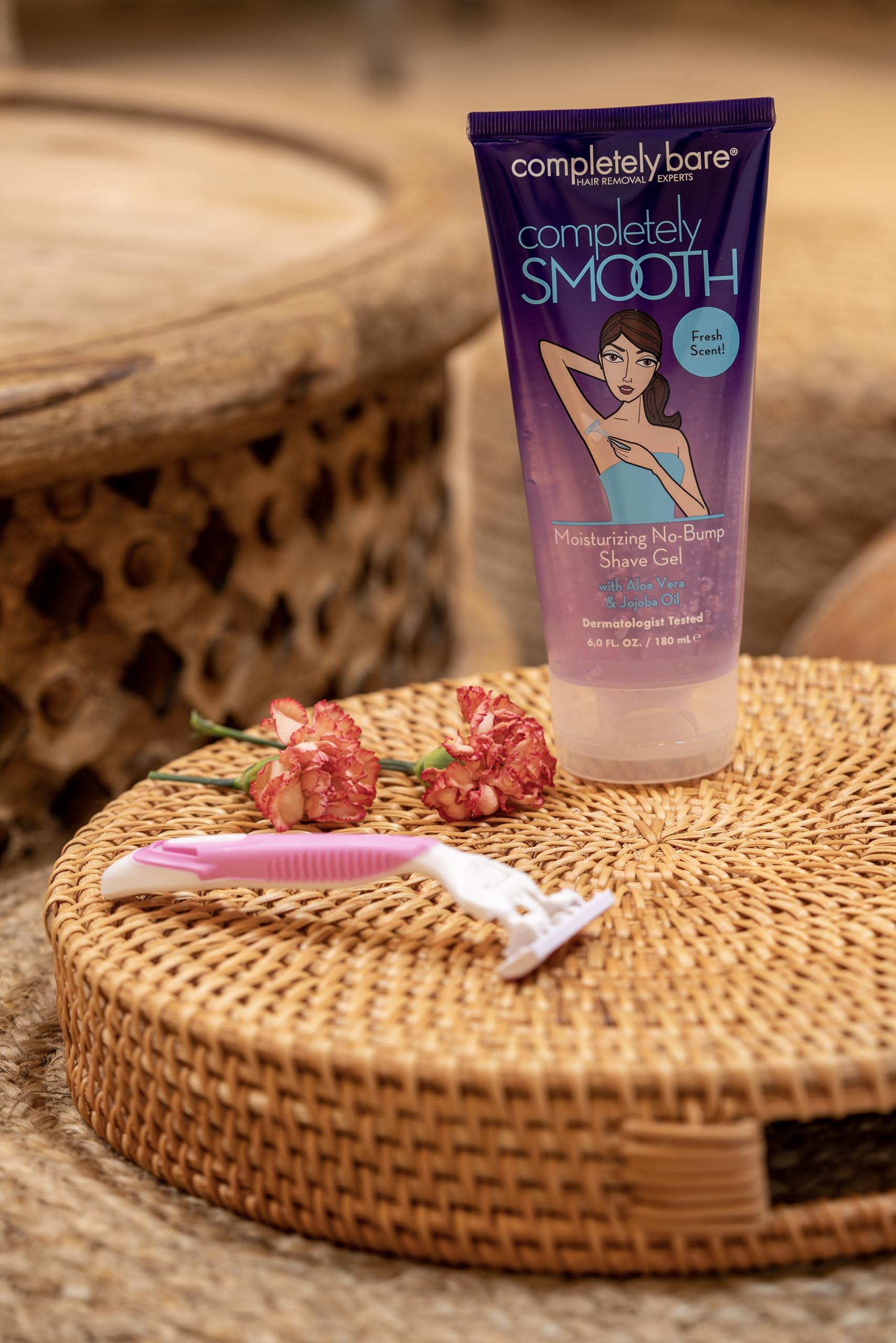 Completely Bare Completely Smooth Moisturizing No Bump Shave Gel Hydrating Aloe - Thumbnail 2