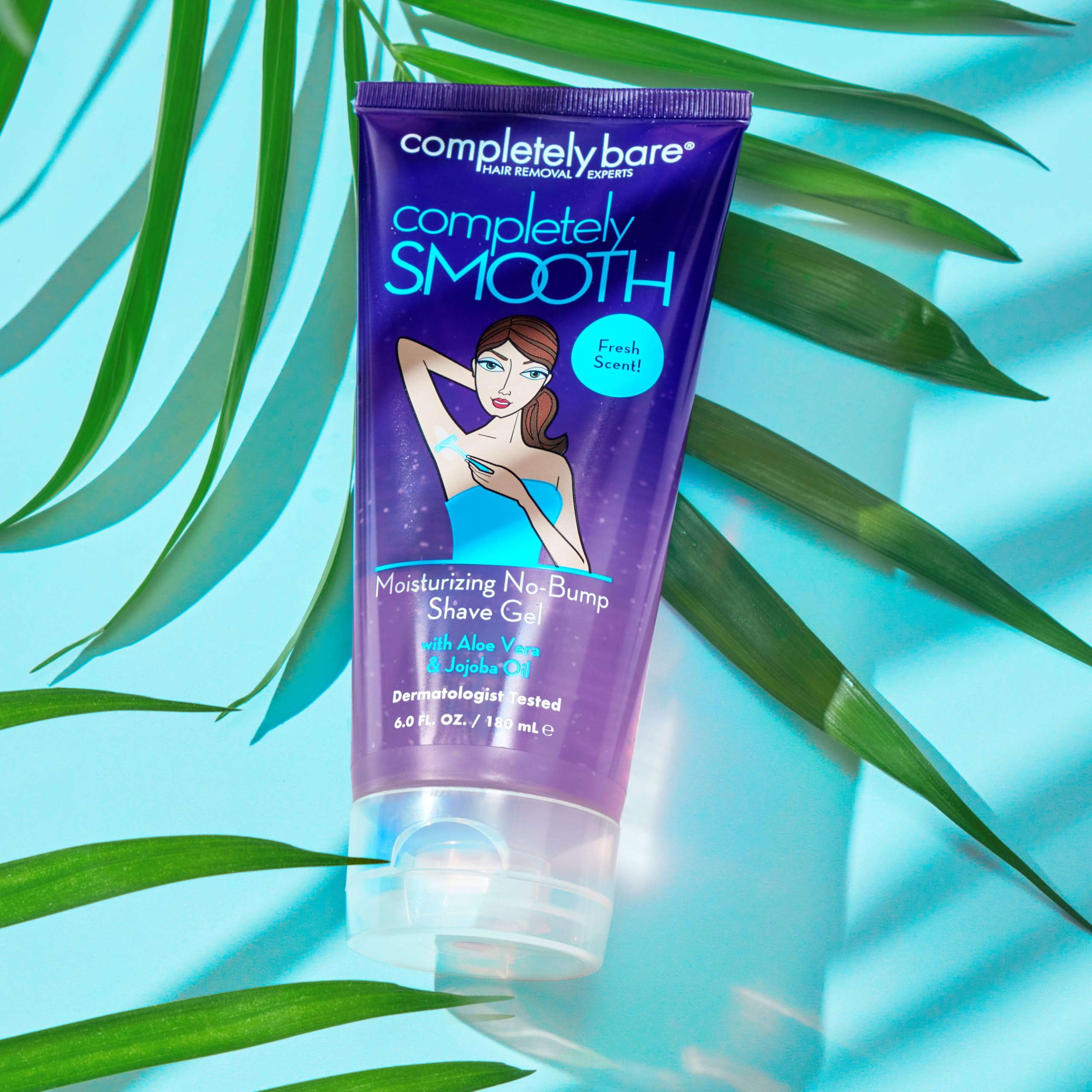 Completely Bare Completely Smooth Moisturizing No Bump Shave Gel Hydrating Aloe