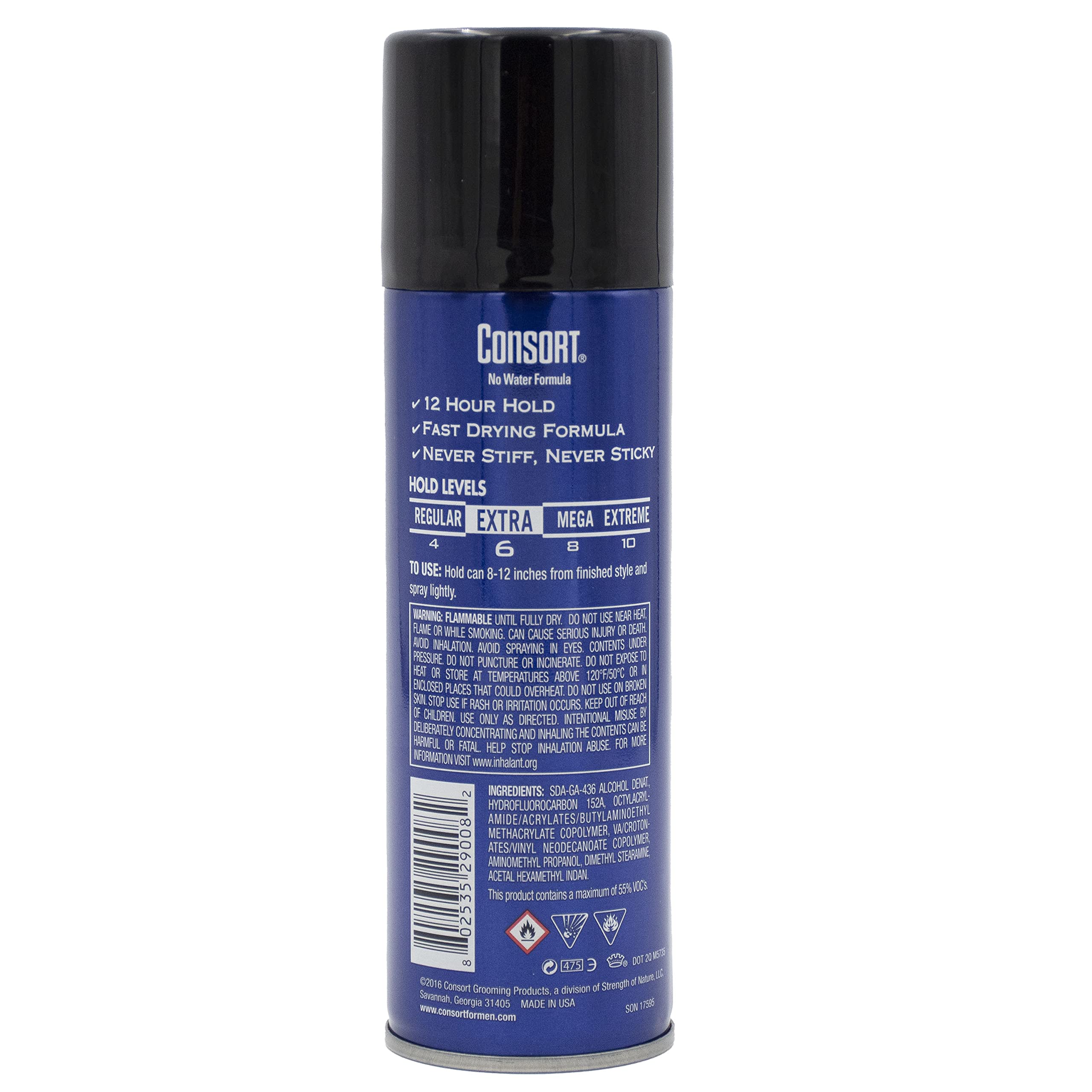 Consort Extra Hold Hair Unscented 8.3 oz - Thumbnail 2