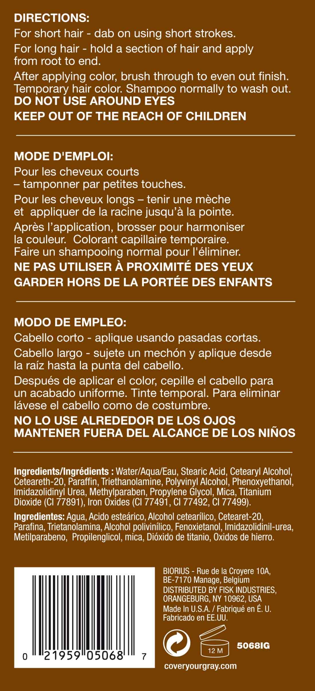 Cover Your Gray Brush In Wand Dark Brown