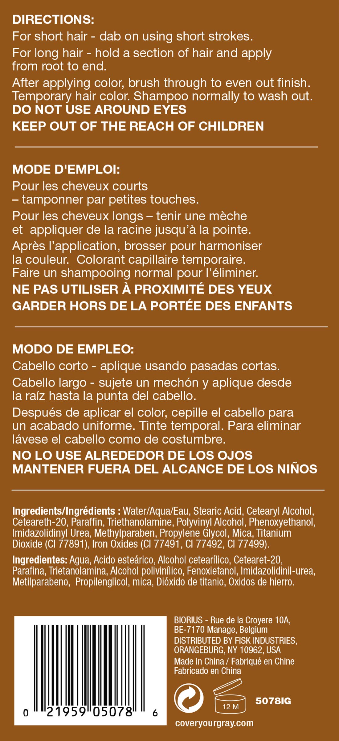 Cover Your Gray Brush In Wand Medium Brown