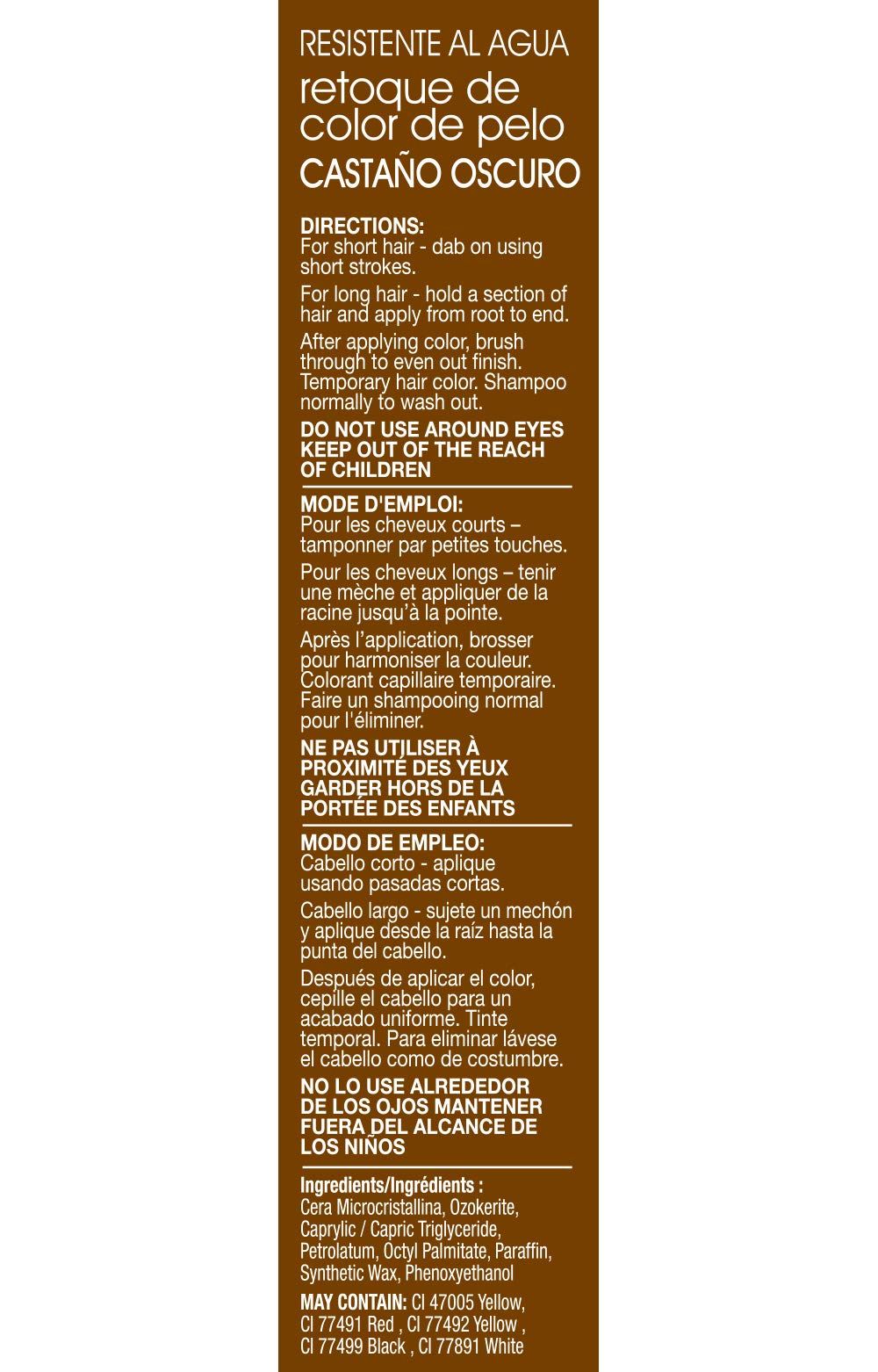 Cover Your Gray Waterproof Hair Color Touch Up Pencil Dark Brown