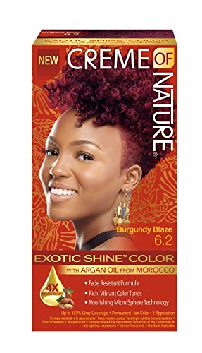 Exotic Shine Hair Color By Creme of Nature 6.2 Burgundy Blaze With Argan Oil - Thumbnail 2
