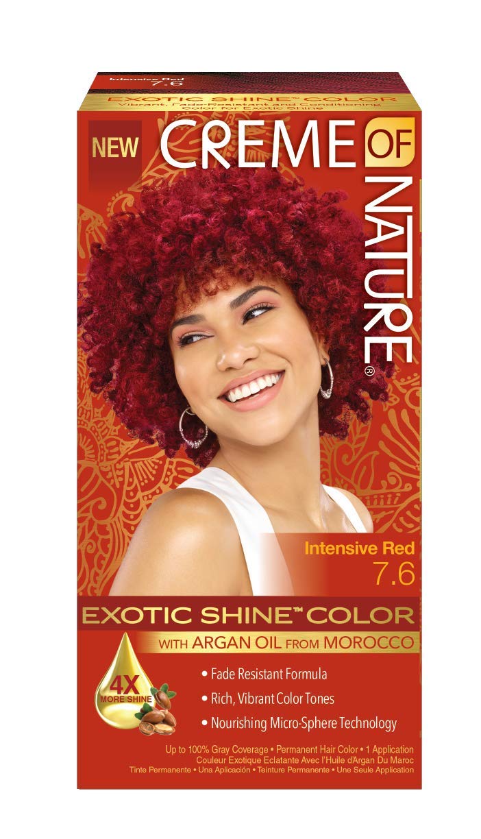 Exotic Shine Hair Color By Creme of Nature 7.6 Intensive Red With Argan Oil - Thumbnail 2