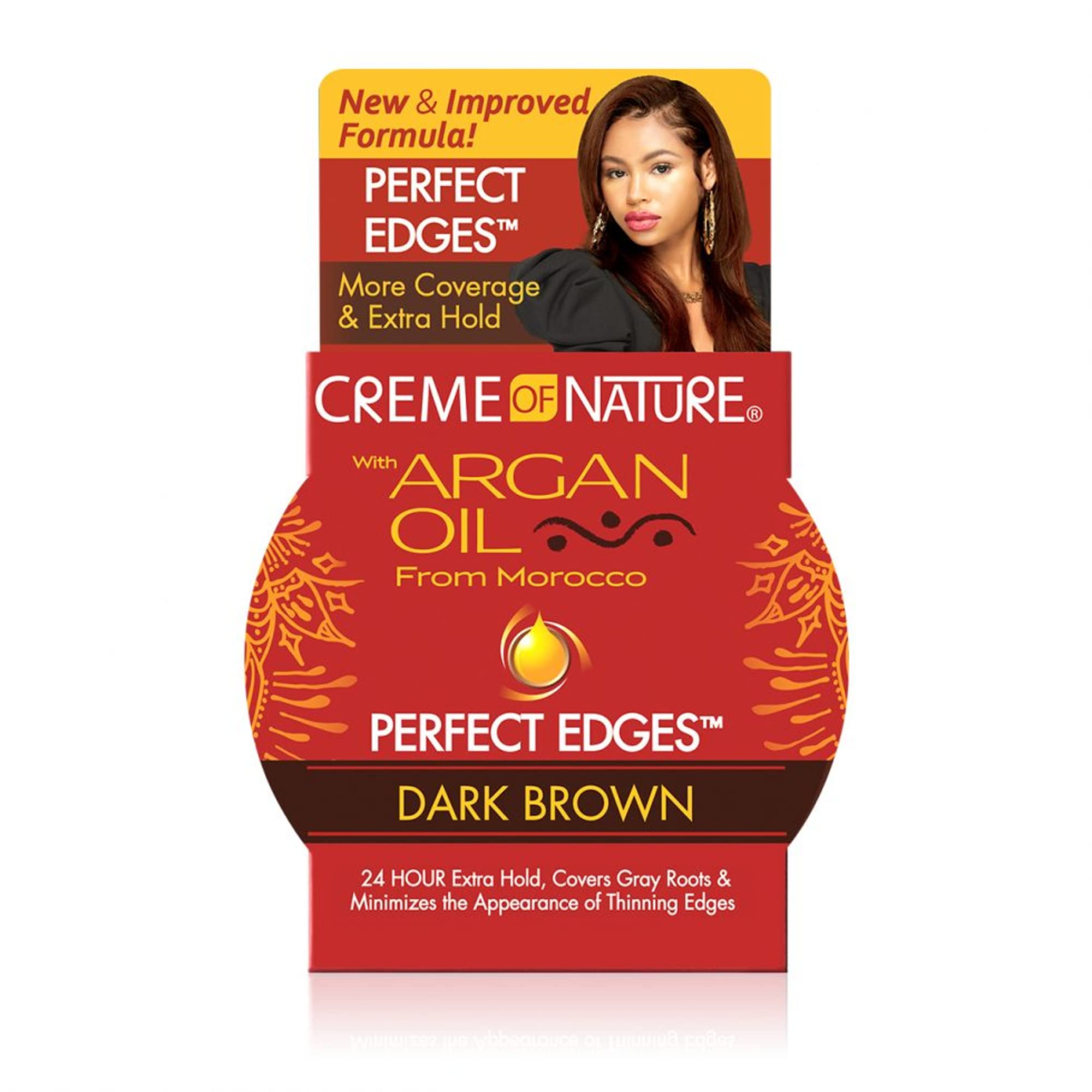 Creme of Nature Perfect Edges™ Dark Brown Edge Control Gel 24 Hour Hold With