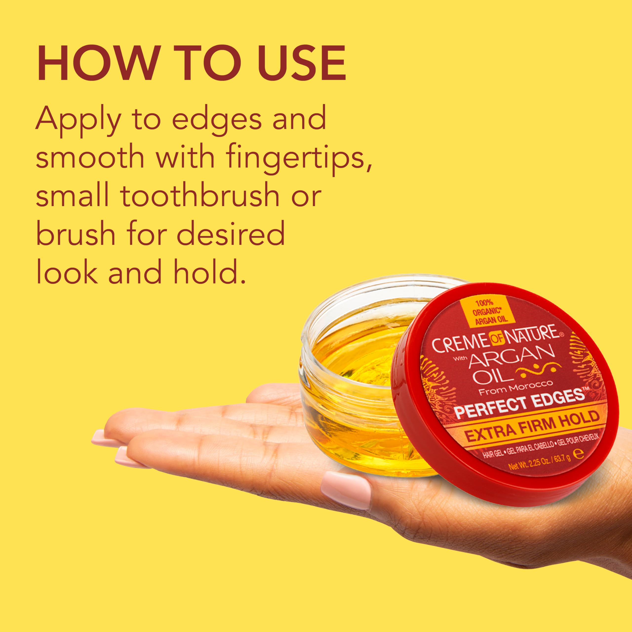 Creme of Nature Argan Oil Perfect Edges Extra Hold 2.25 oz - Thumbnail 3