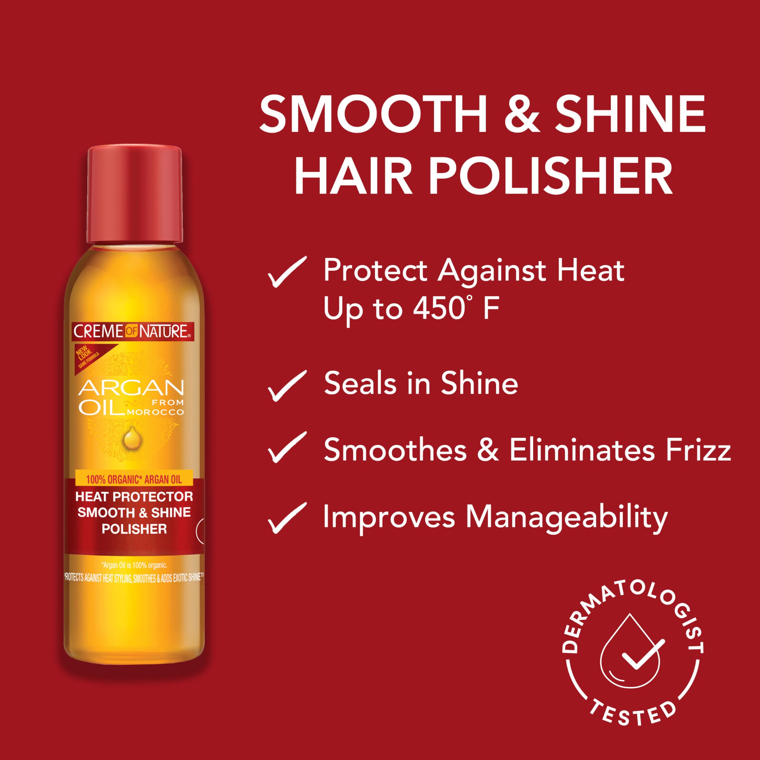 Creme of Nature Heat Protector Smooth Shine Polisher Seals Shine Smooths Hair - Thumbnail 2