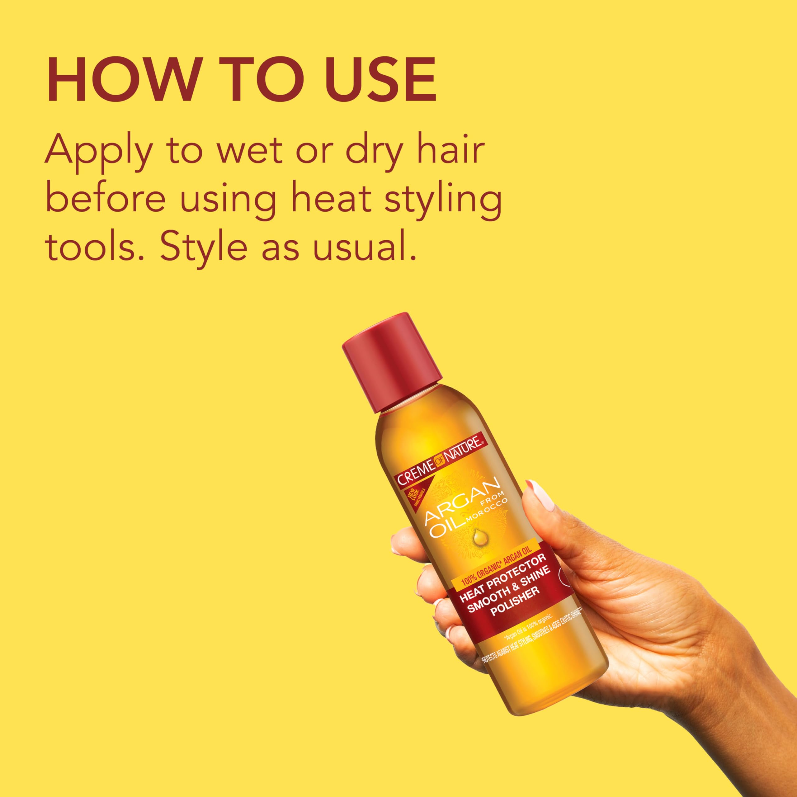 Creme of Nature Heat Protector Smooth Shine Polisher Seals Shine Smooths Hair - Thumbnail 3