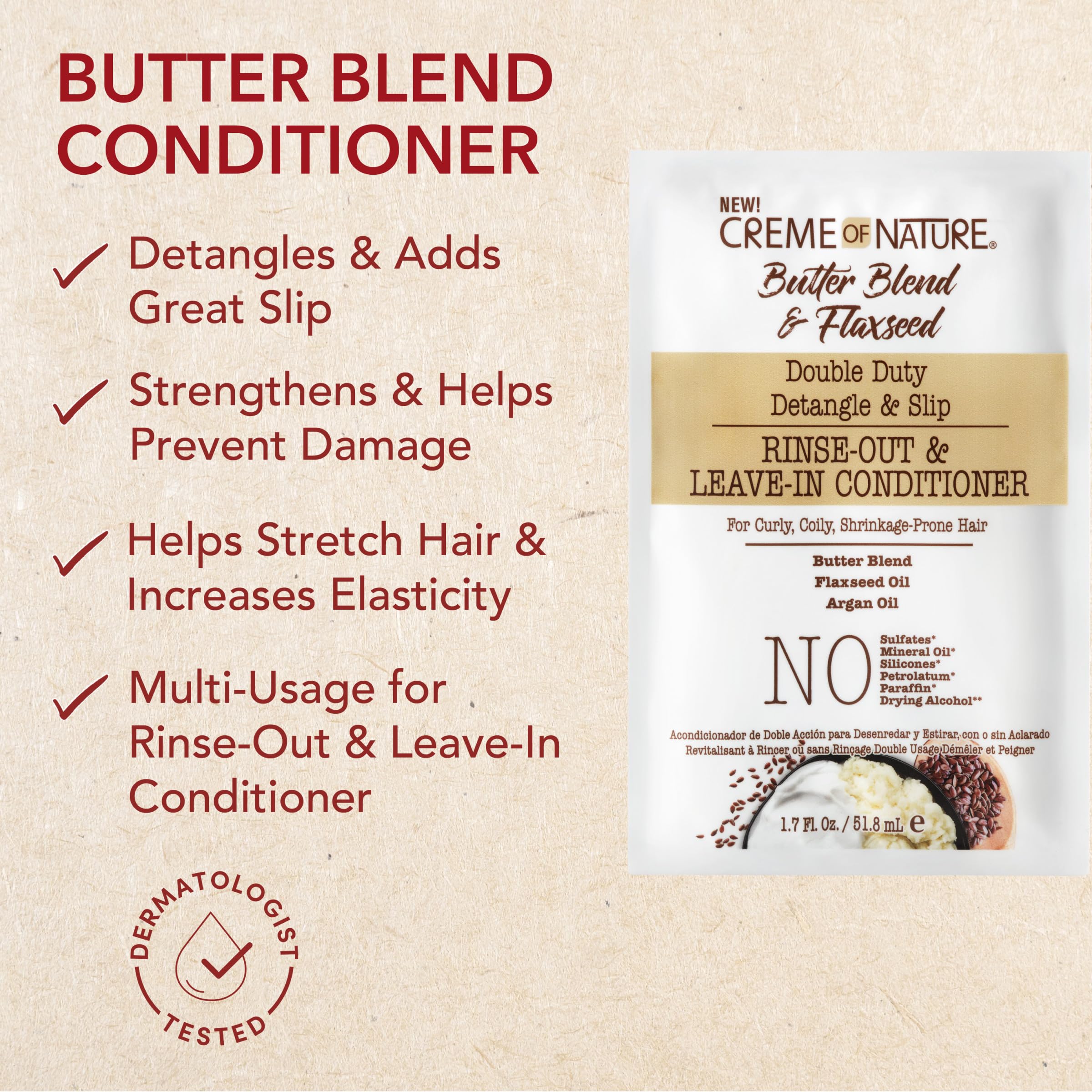 Creme of Nature Double Duty Detangle and Slip Rinse Out and Leave In - Thumbnail 2