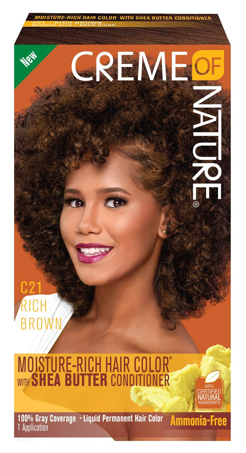 Creme of Nature Moisture Rich Hair Color Kit C21 Rich Brown 1 Application