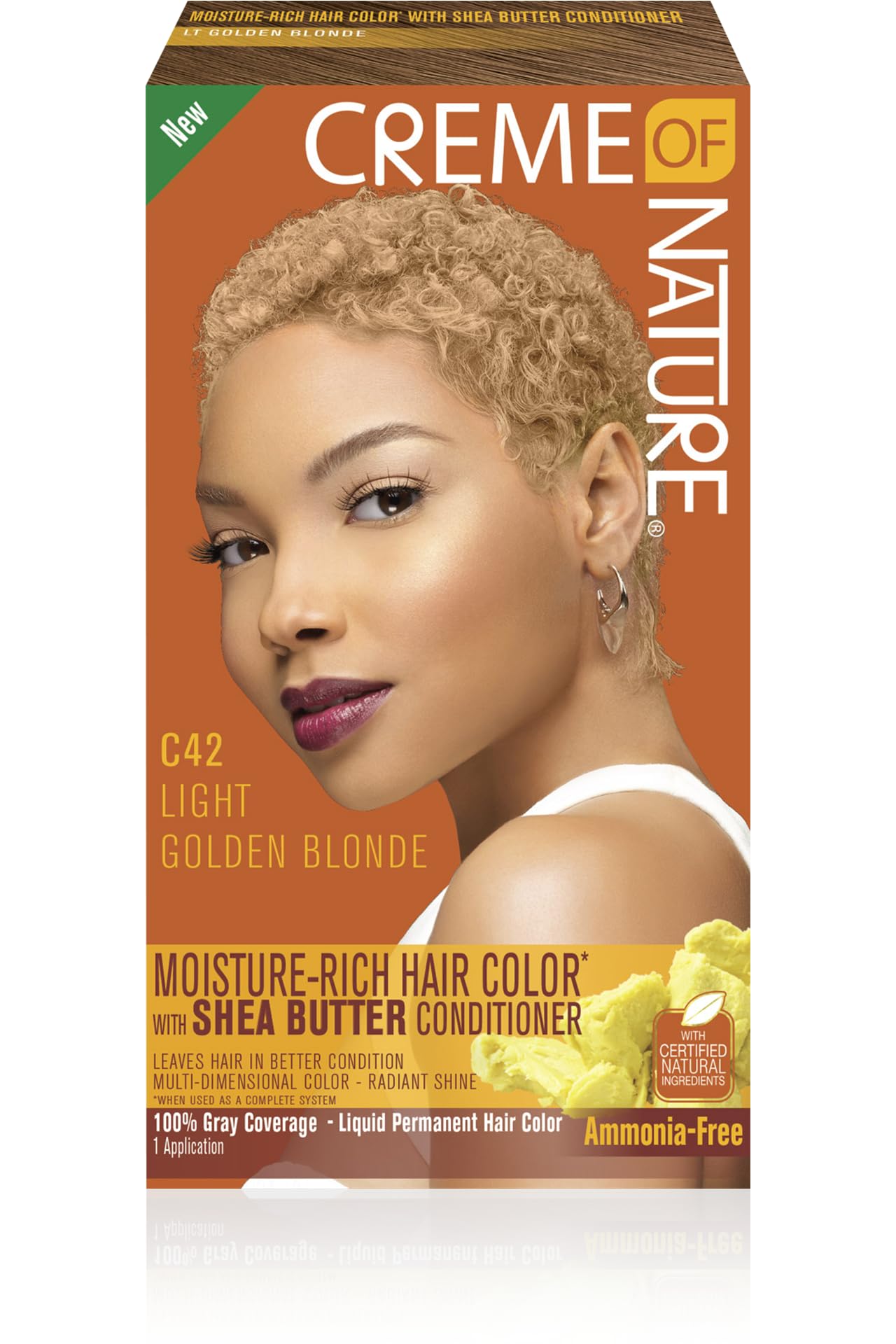 Moisture Rich Liquid Hair Color By Creme of Nature C42 Light Golden Blonde With