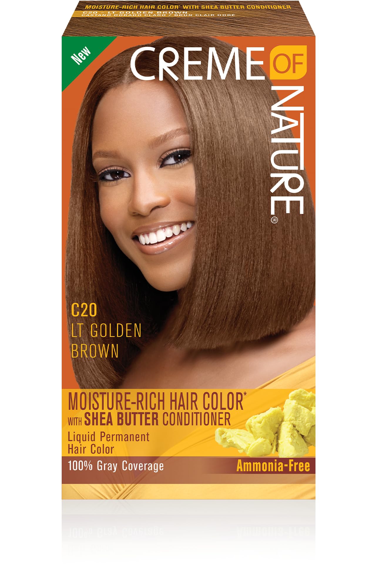 Moisture Rich Liquid Hair Color By Creme of Nature C20 Light Golden Brown With