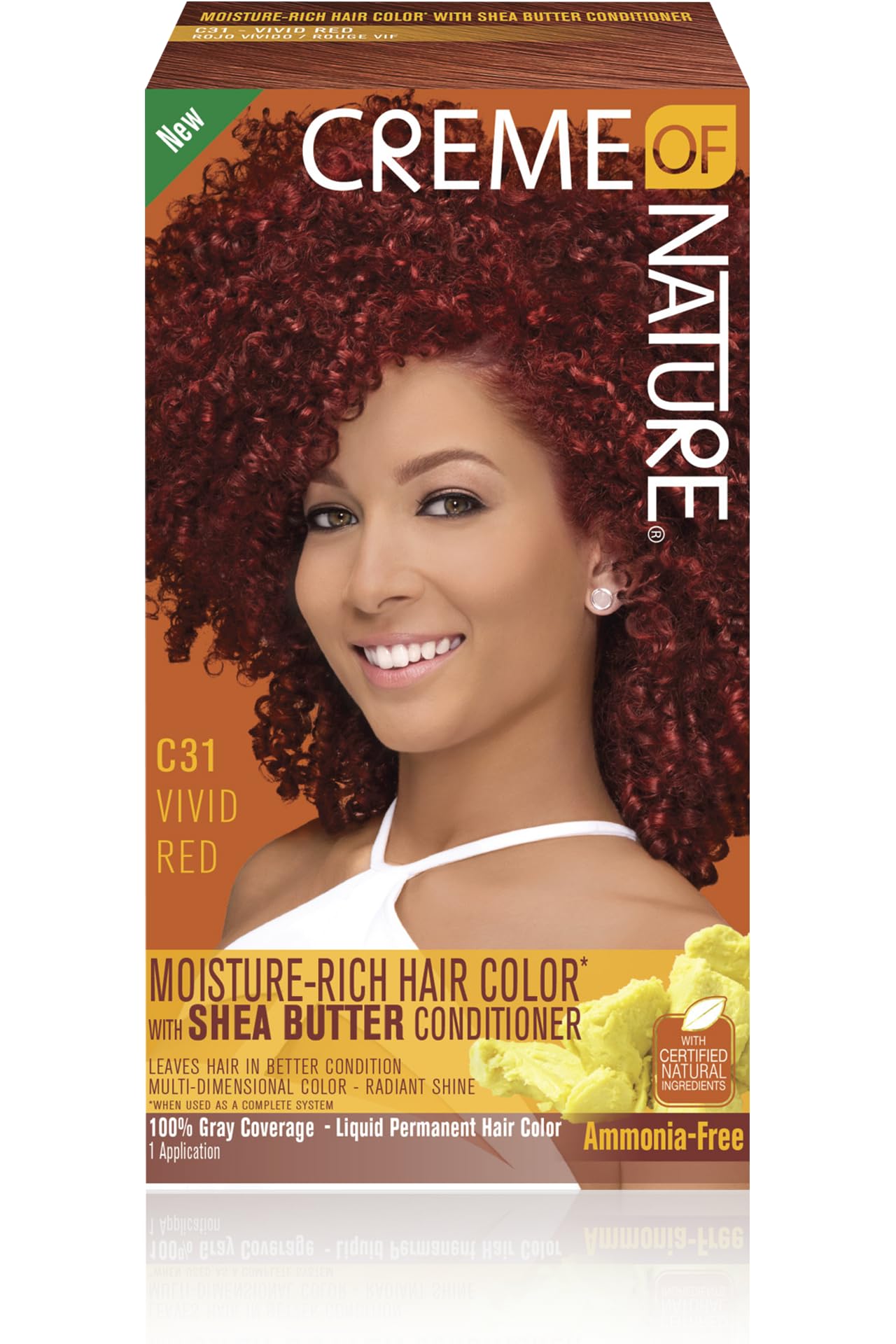 Creme of Nature Moisture Rich Hair Color Kit C31 Vivid Red 1 Application