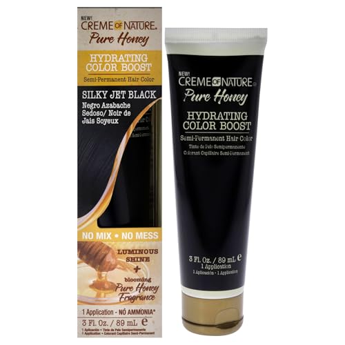 Creme of Nature Pure Honey Color Boost Slky Jet Black 89 ml (3 oz) - Thumbnail 2