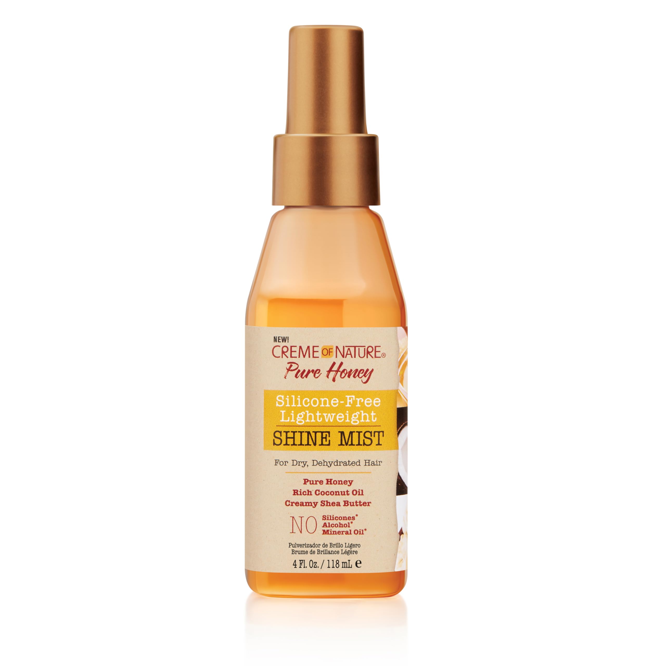 Creme of Nature Pure Honey Silicone Free Lightweight Shine Mist Finishing for
