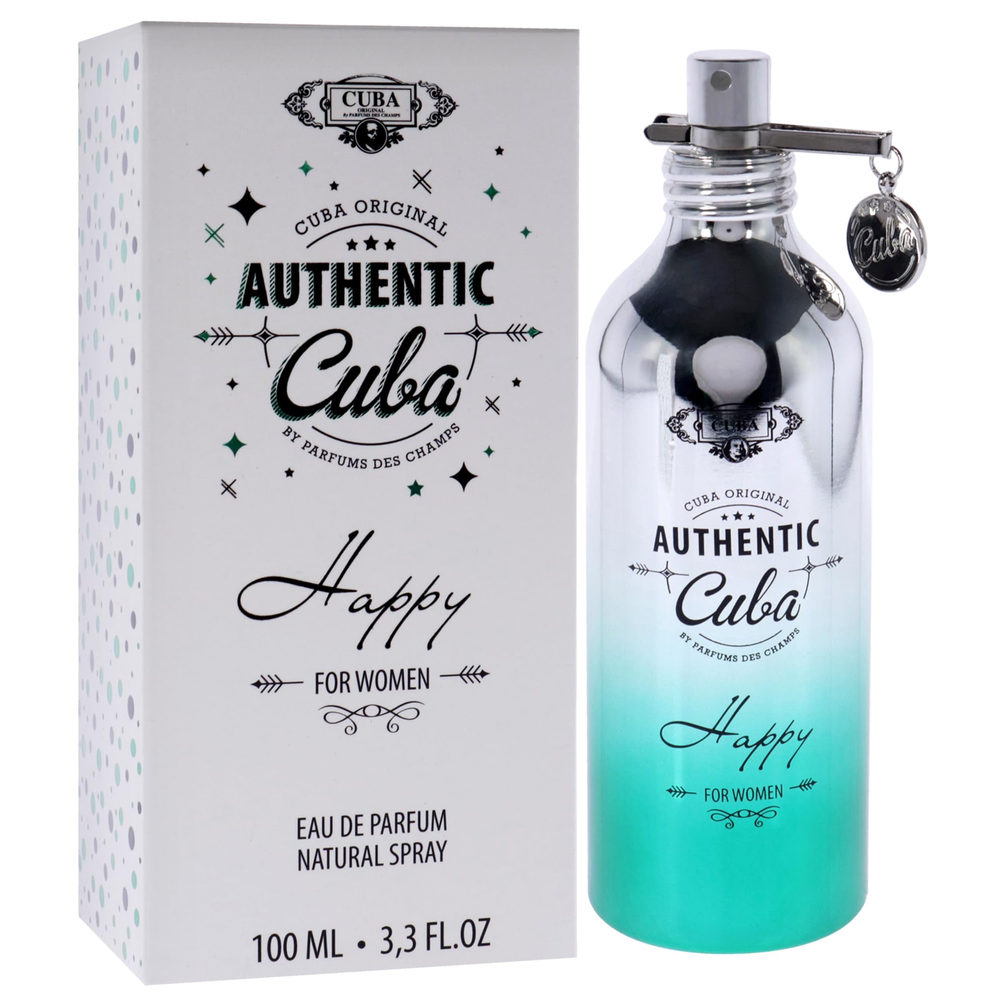 Cuba Authentic Happy For Women EDP 3.3 oz - Thumbnail 3
