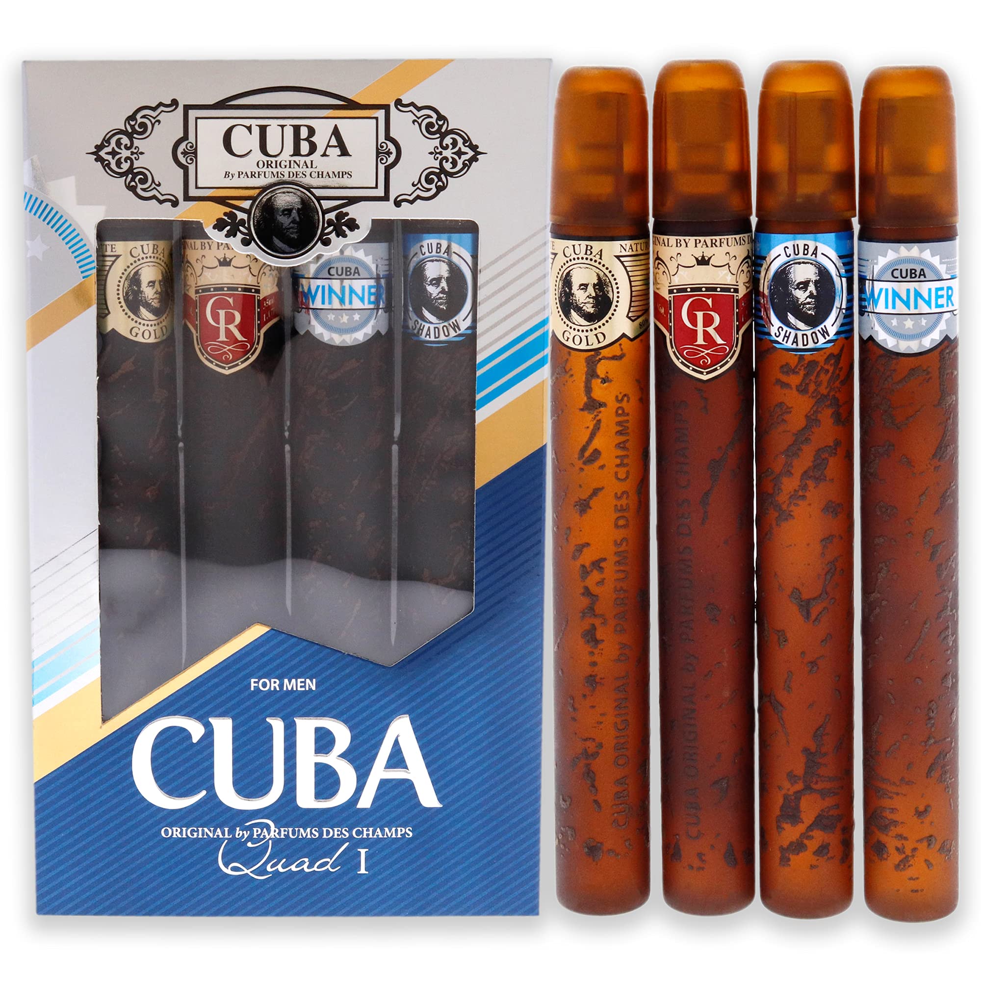 CUBA QUAD 1(M)(W/B)4PC SET(4 X 1.17 edt sp)(Cuba Gold, Cuba Royal, Cuba Winner, Cuba Shadow)