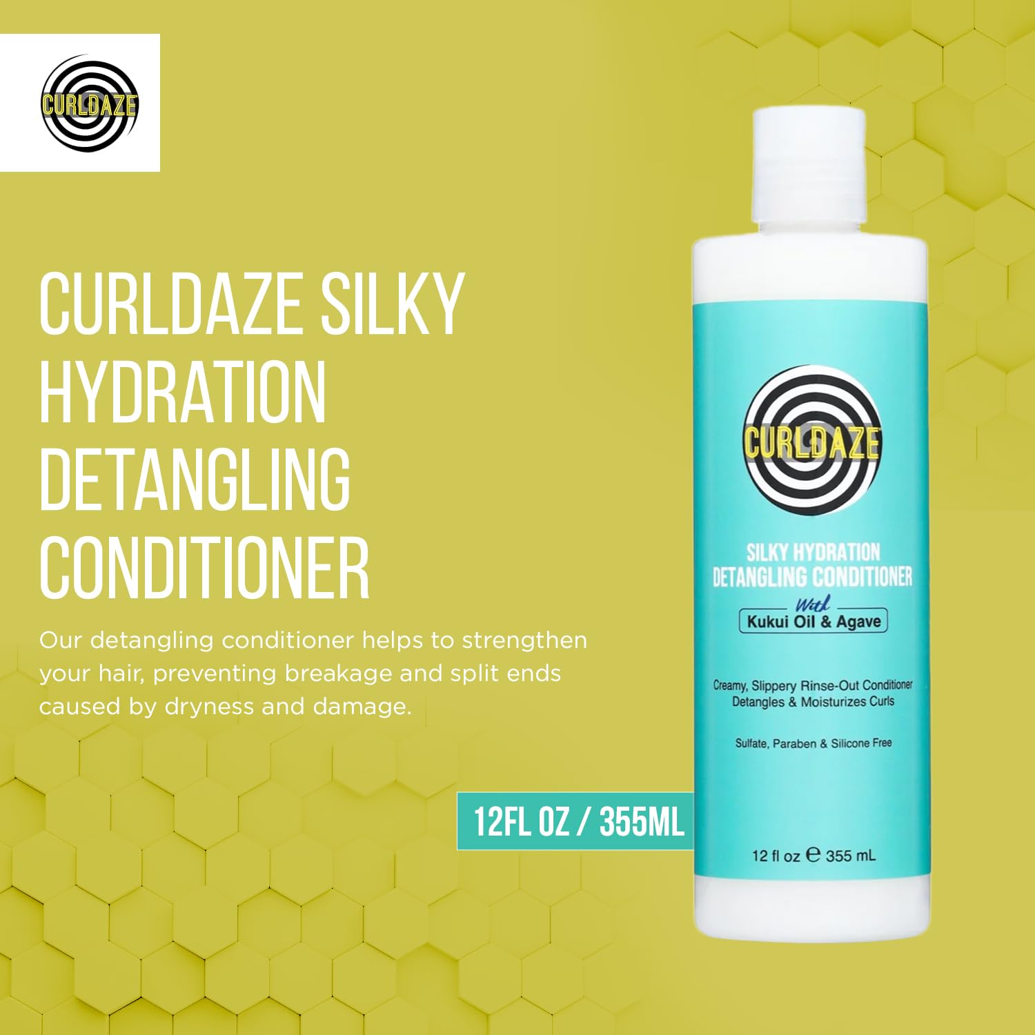 The Curldaze Silky Hydration Creamy Conditioner Features the Kukui Oil Oil Rich - Thumbnail 2