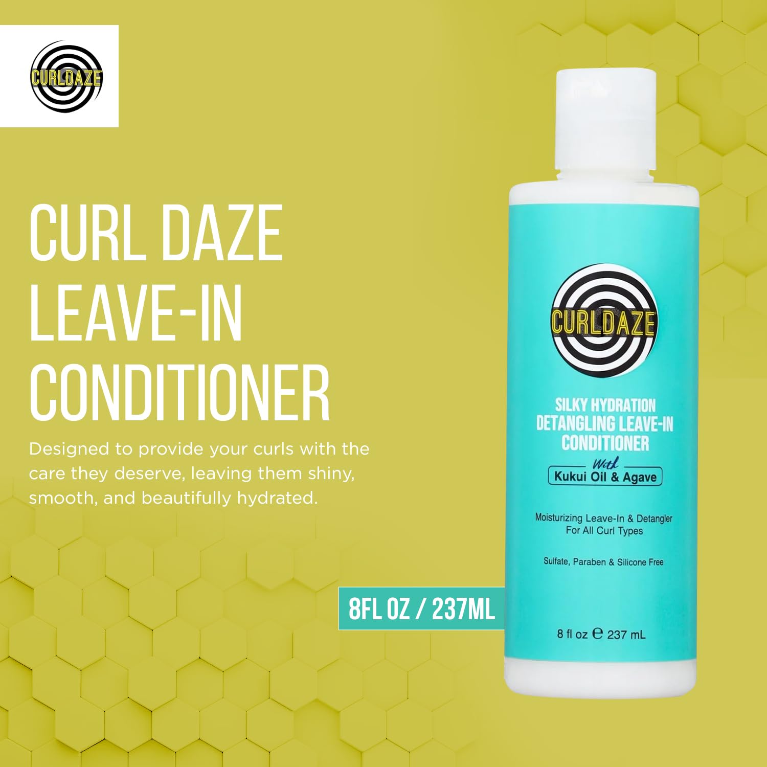 Curldaze Silky Hydration Detangling Leave In Conditioner With Kukui Oil and - Thumbnail 2