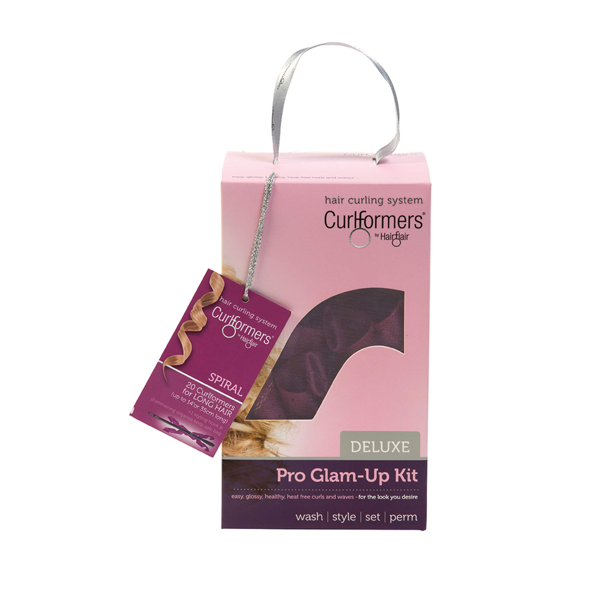 20 Spiral Heatless Hair Curlers By Curlformers Spiral Curls Deluxe Glam Up Kit