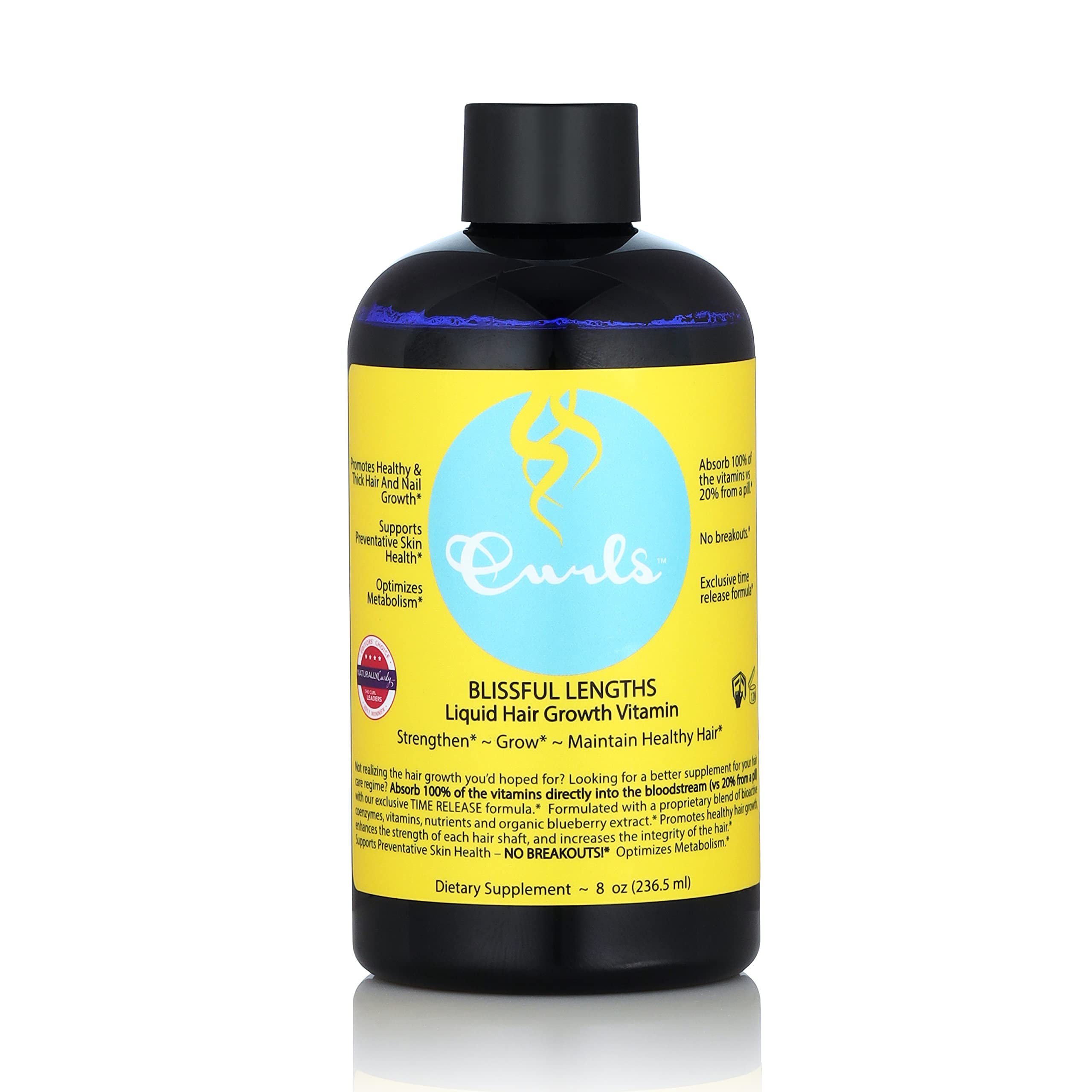 Curls Blueberry Bliss Blissful Lengths Liquid Hair Growth Vitamin Grow