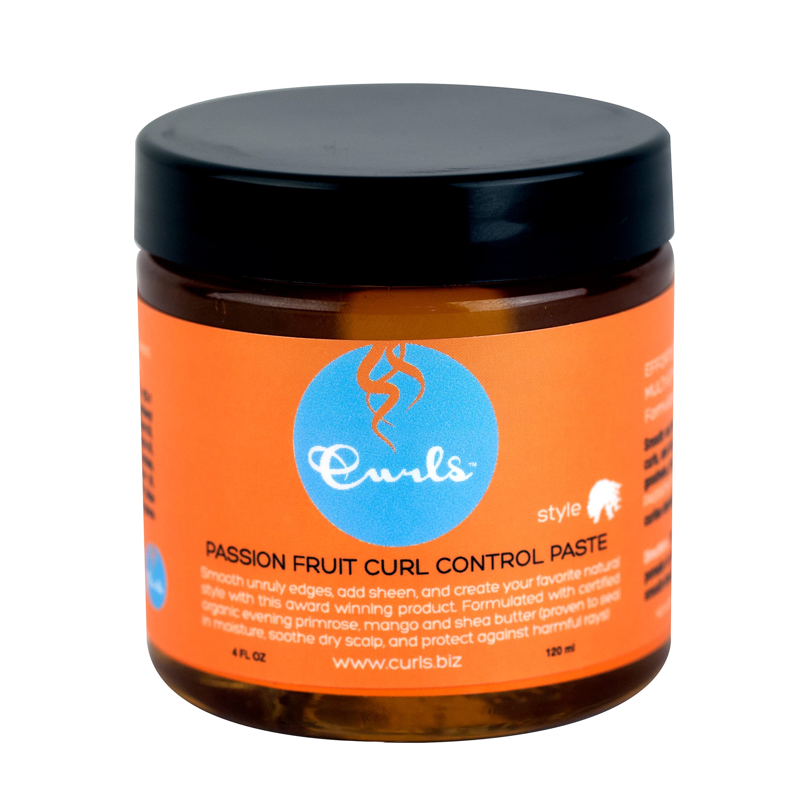 Curls Passion Fruit Control Paste for Edges and Frizzy Hair for All Types 4 Fl