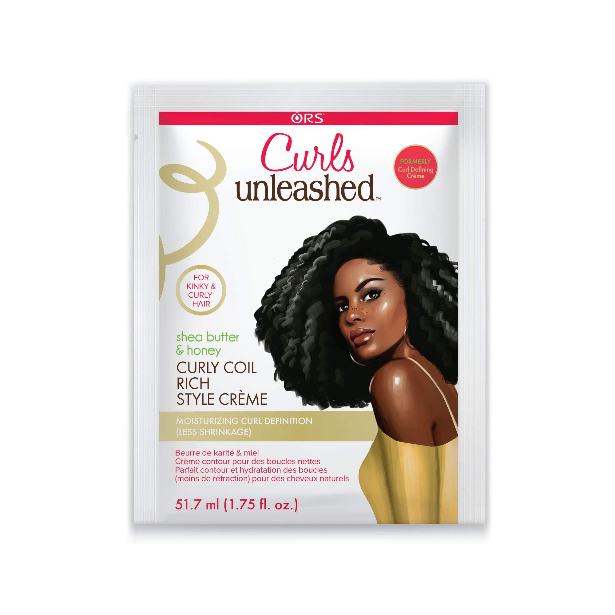Curls Unleashed Shea Butter and Honey Curly Coil Rich Style Creme Travel Packet