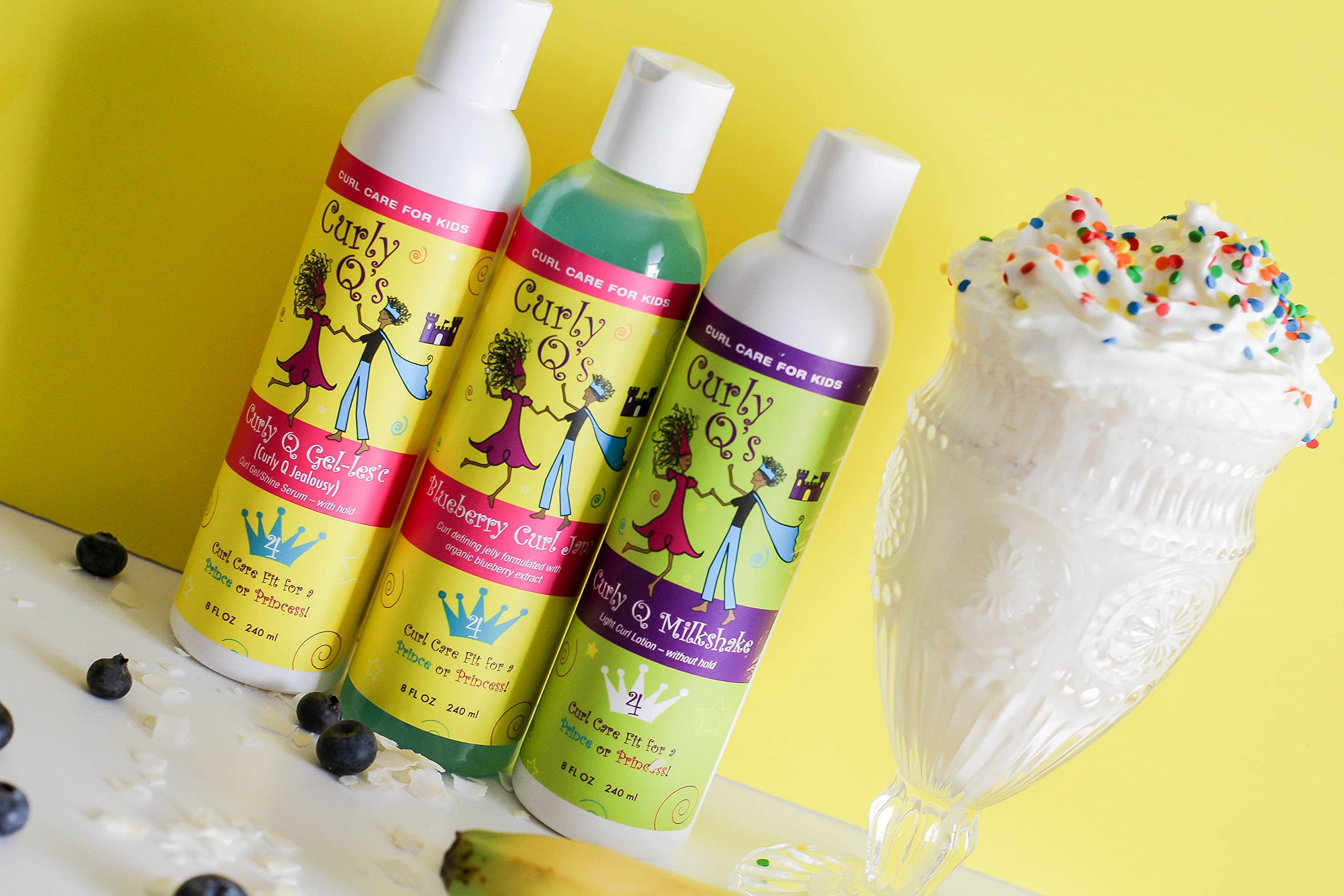 Curls Curly Q's Kids Moist Detangler Daily Moisturizer for Children With All - Thumbnail 2