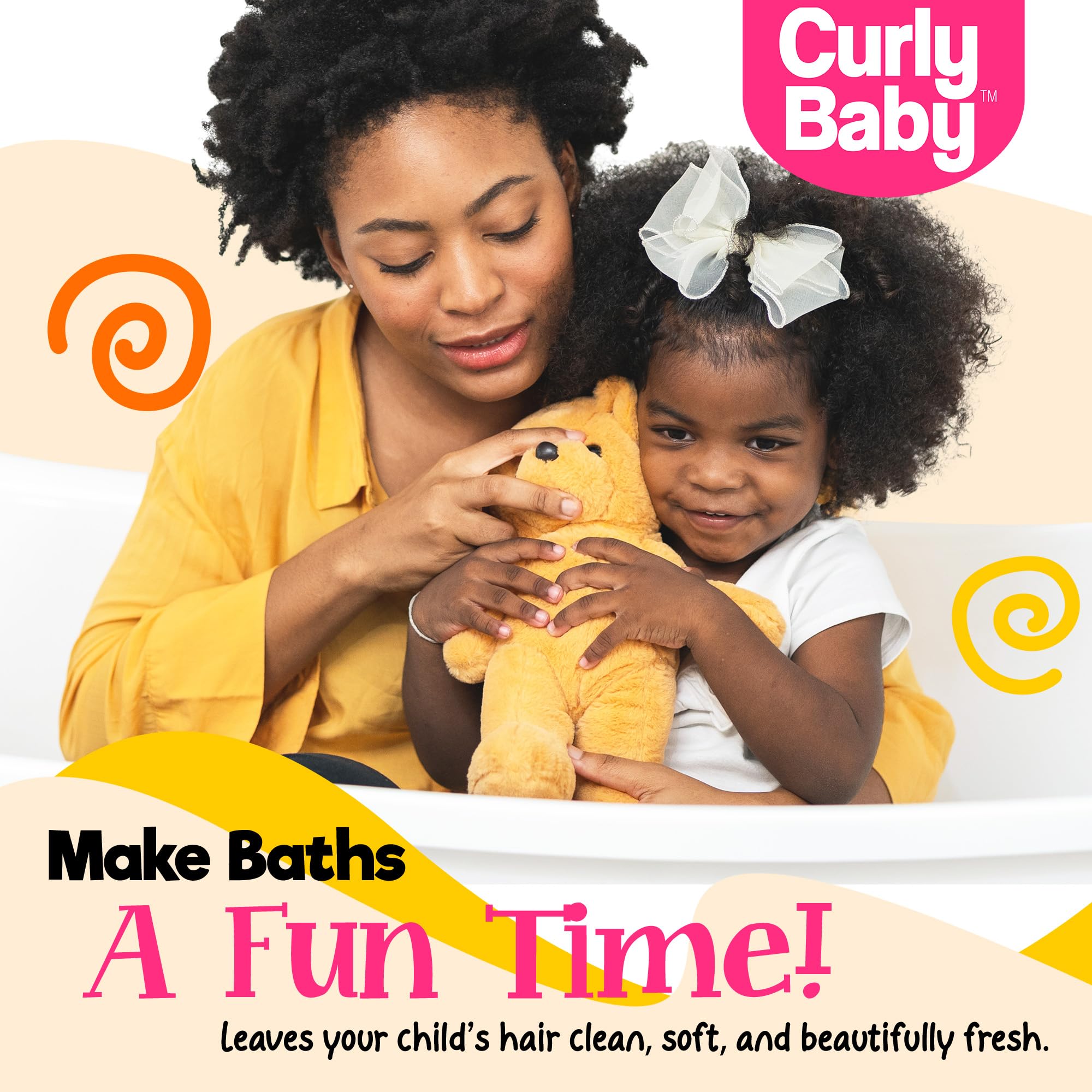 Curlybaby Curly Detangling Condish Gentle Conditioner for Babies Kids Detangles - Thumbnail 3
