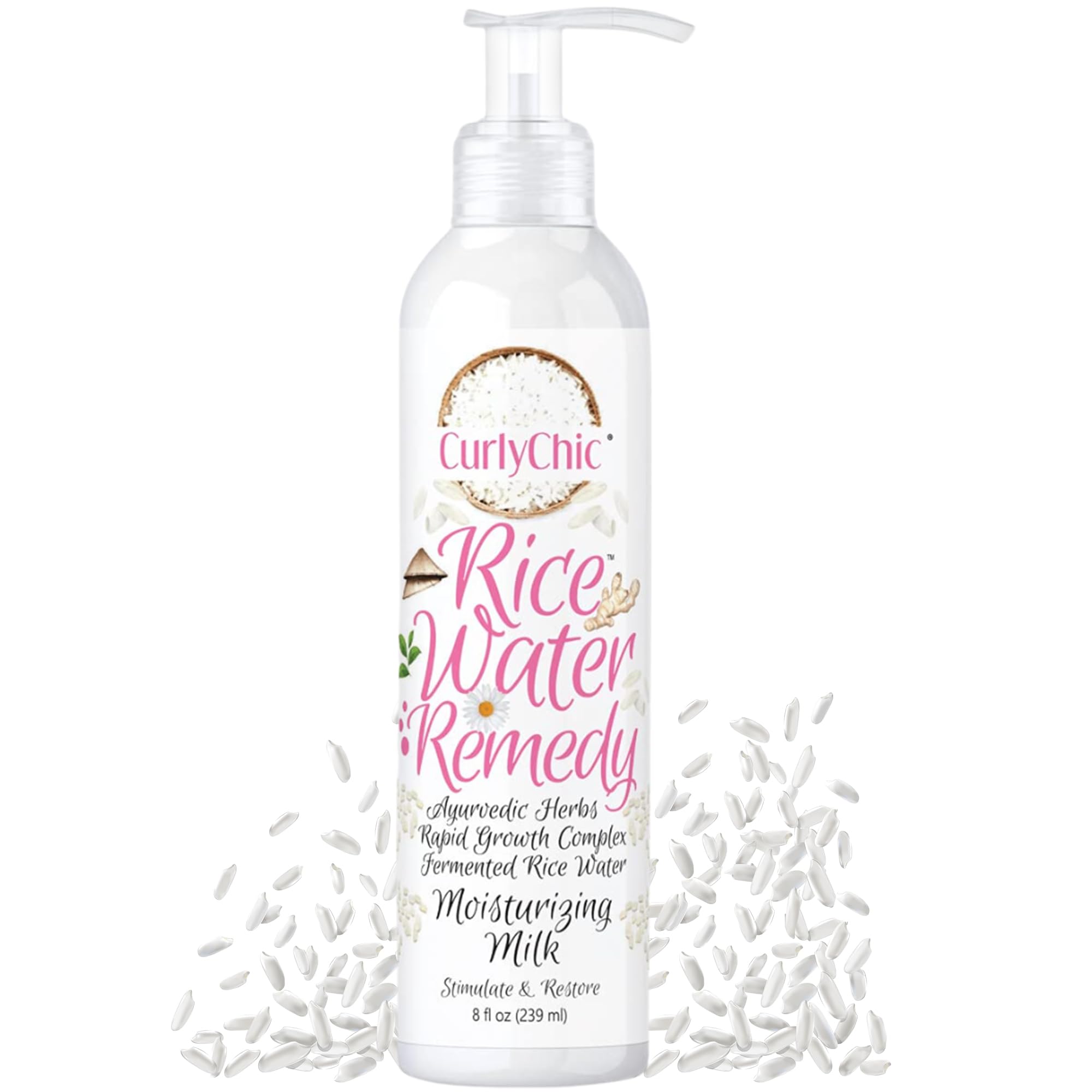 Curly Chic Rice Water Remedy Moisturizing Hair Milk Hydrates Detangles Revives