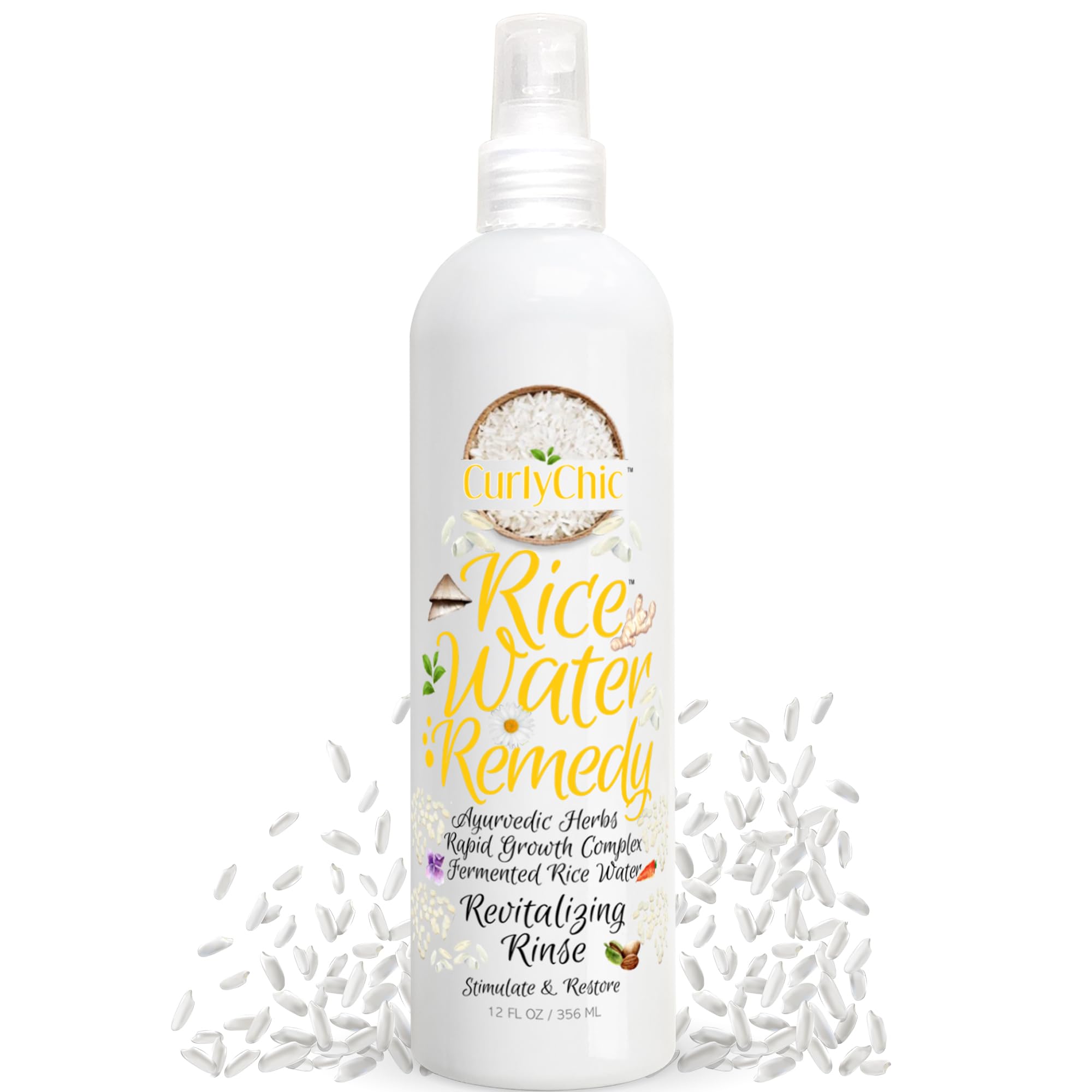 Curly Chic Rice Water Remedy Revitalizing Hair Rinse Anti Breakage Strengthener