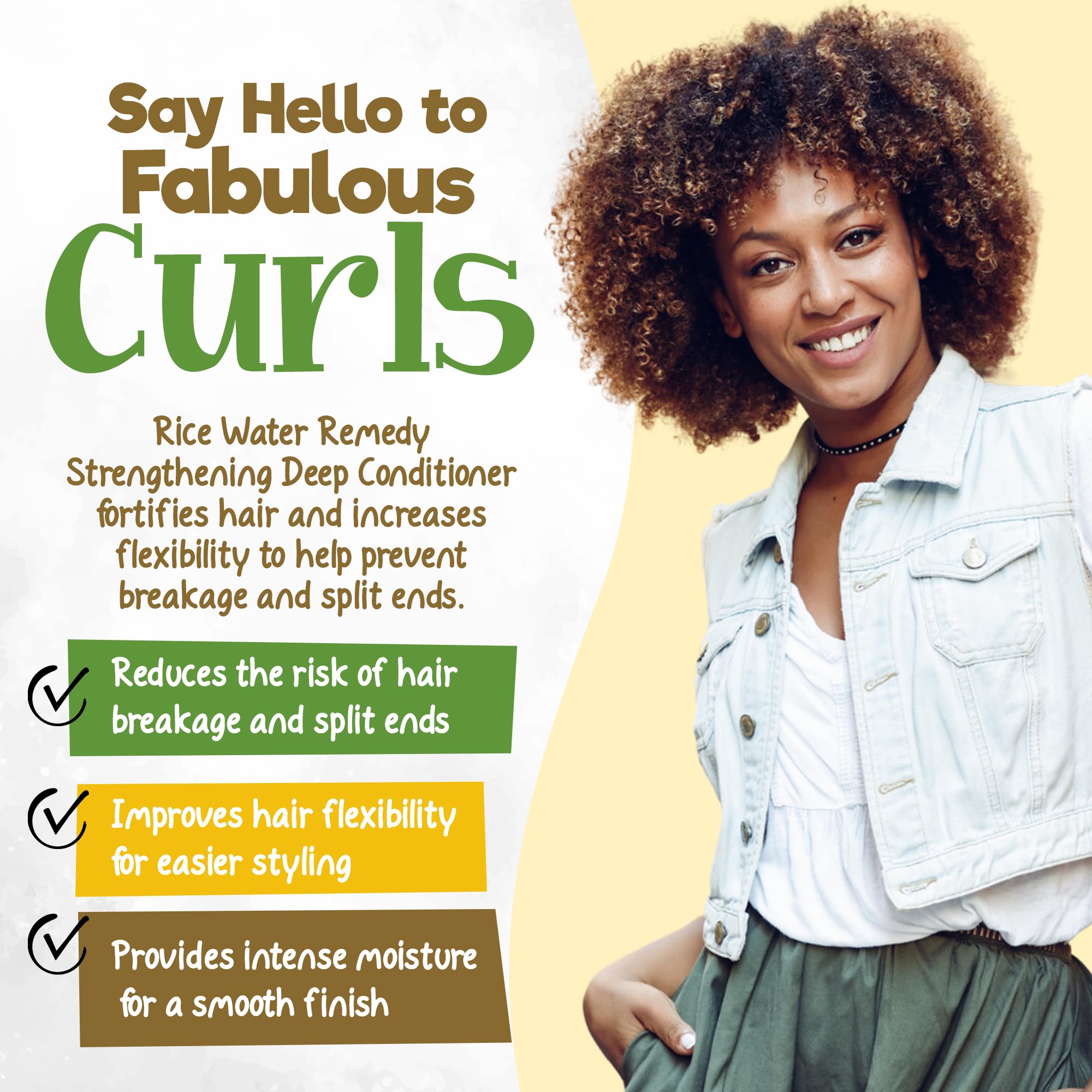 Curly Chic Rice Water Remedy Strengthening Condish Ultra Moisturizing Protein - Thumbnail 2