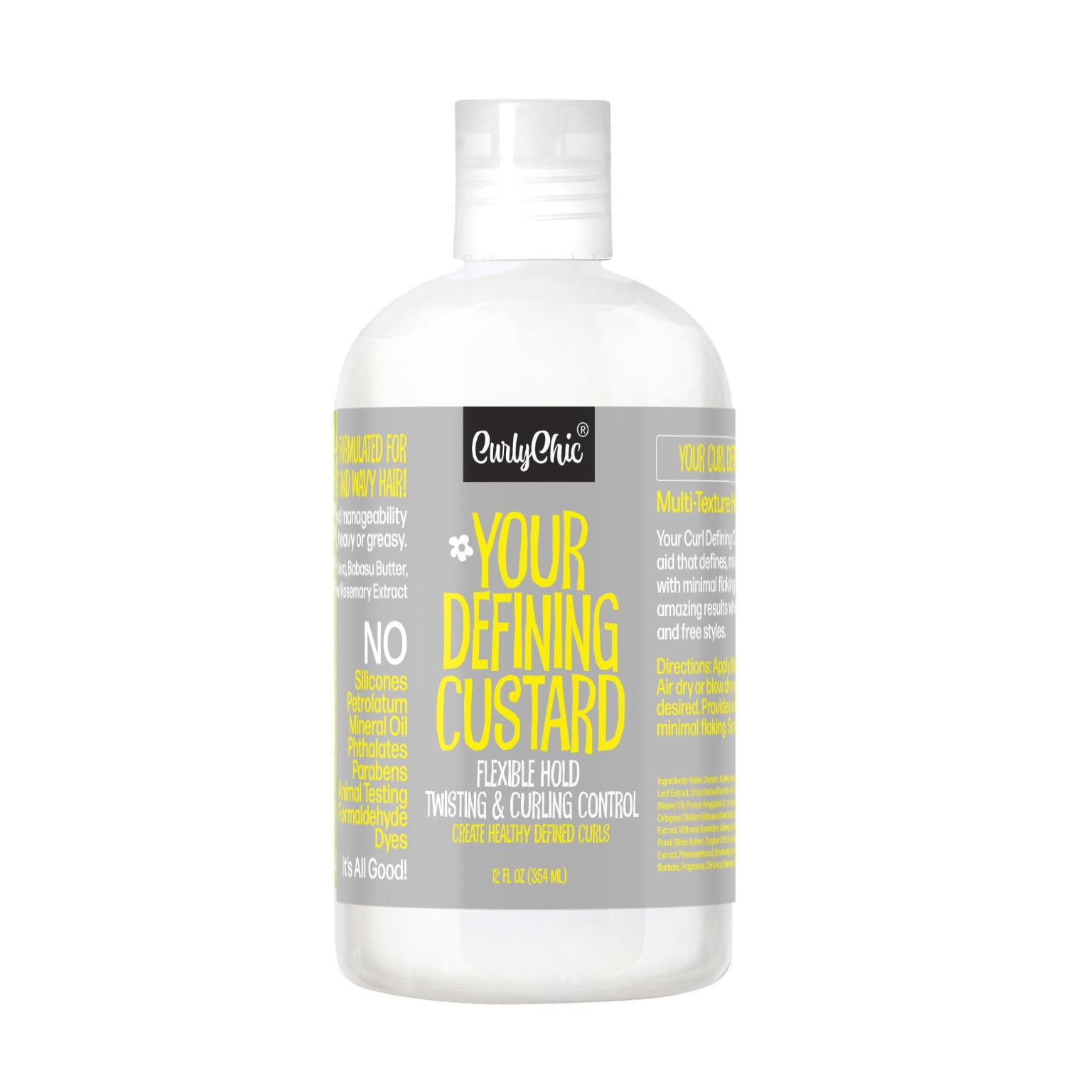 Curlychic Your Defining Custard Curl Defining Moisturizing Styling Cream for - Thumbnail 2