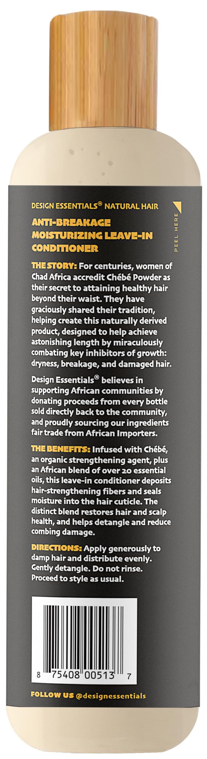 Design Essentials African Chebe Anti Breakage Moisturizing Leave In Conditioner - Thumbnail 3