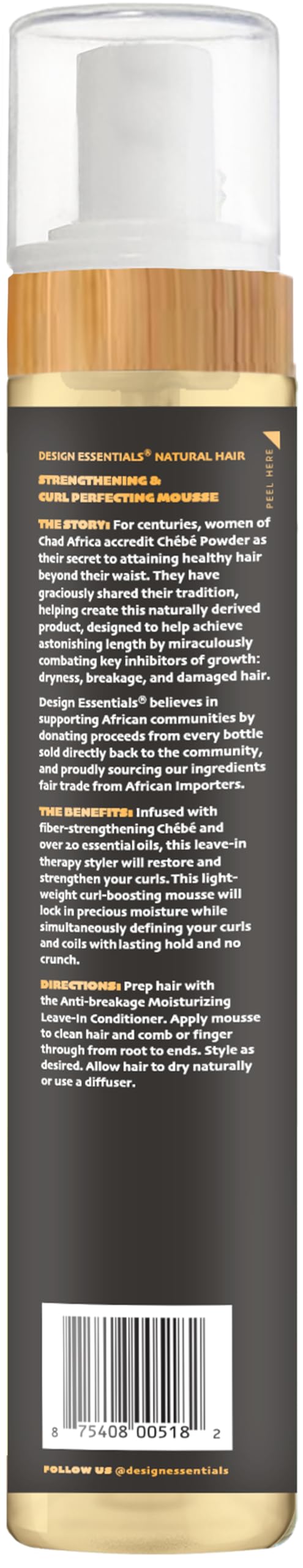 Design Essentials African Chebe Strengthening Curl Perfecting Mousse - Thumbnail 3
