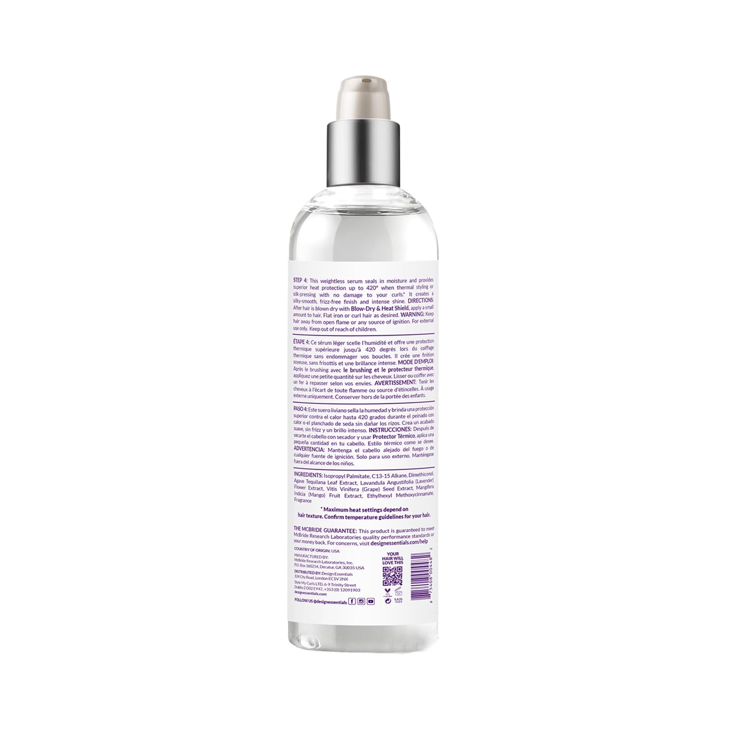 Design Essentials Natural Agave Lavender 4 Fl Oz - Thumbnail 2