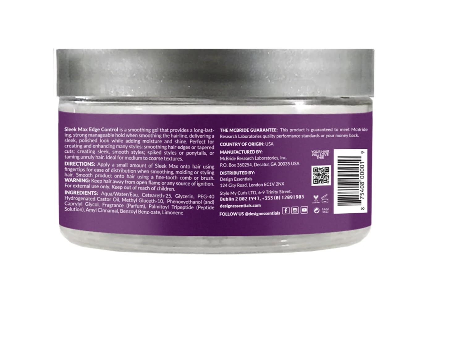 Design Essentials Sleek Max Edge Control for Smooth All Day Hold and Style .