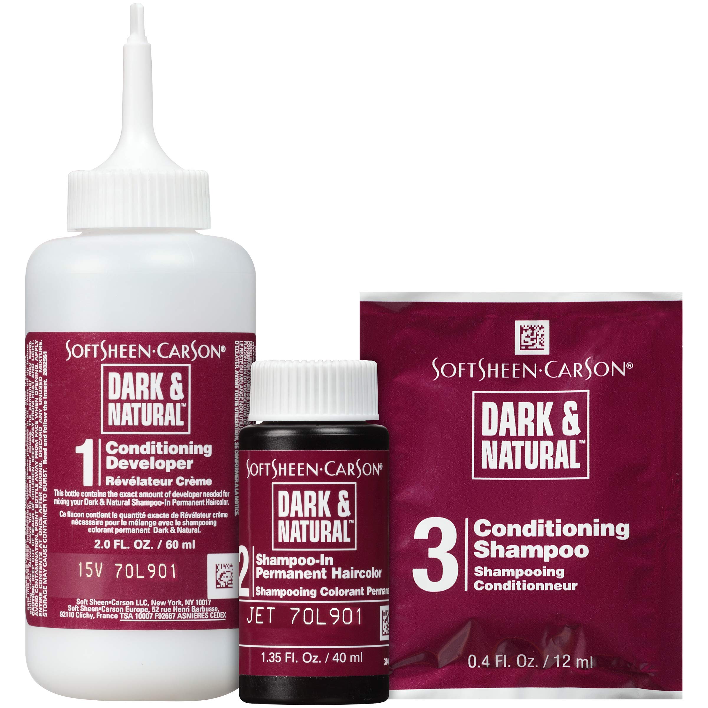 Softsheen Carson Dark Natural 5 Minute Shampoo In Haircolor Jet Black - Thumbnail 3