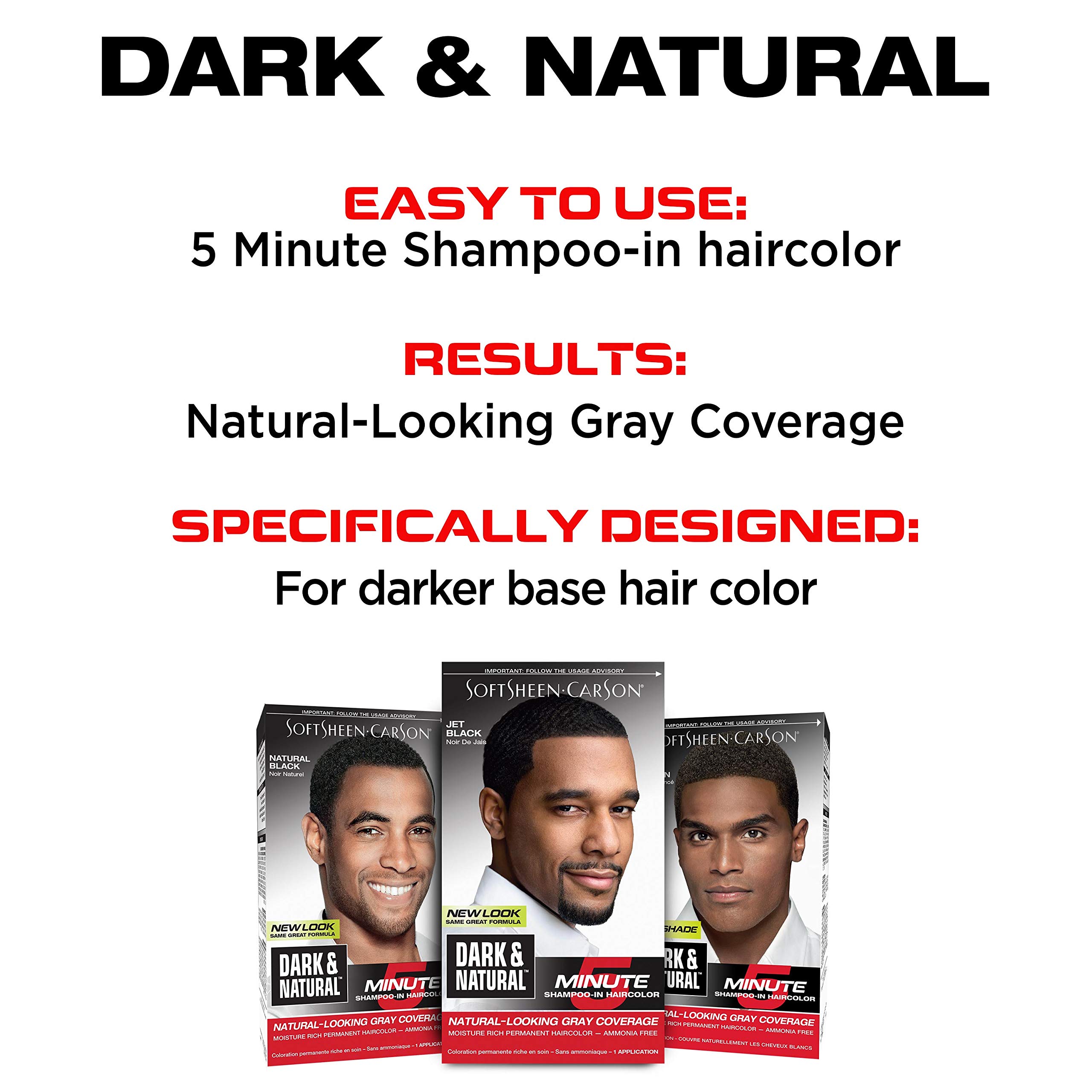 Softsheen Carson Dark Natural Hair Color 5 Minutes Gray Coverage for Up To 6 - Thumbnail 2