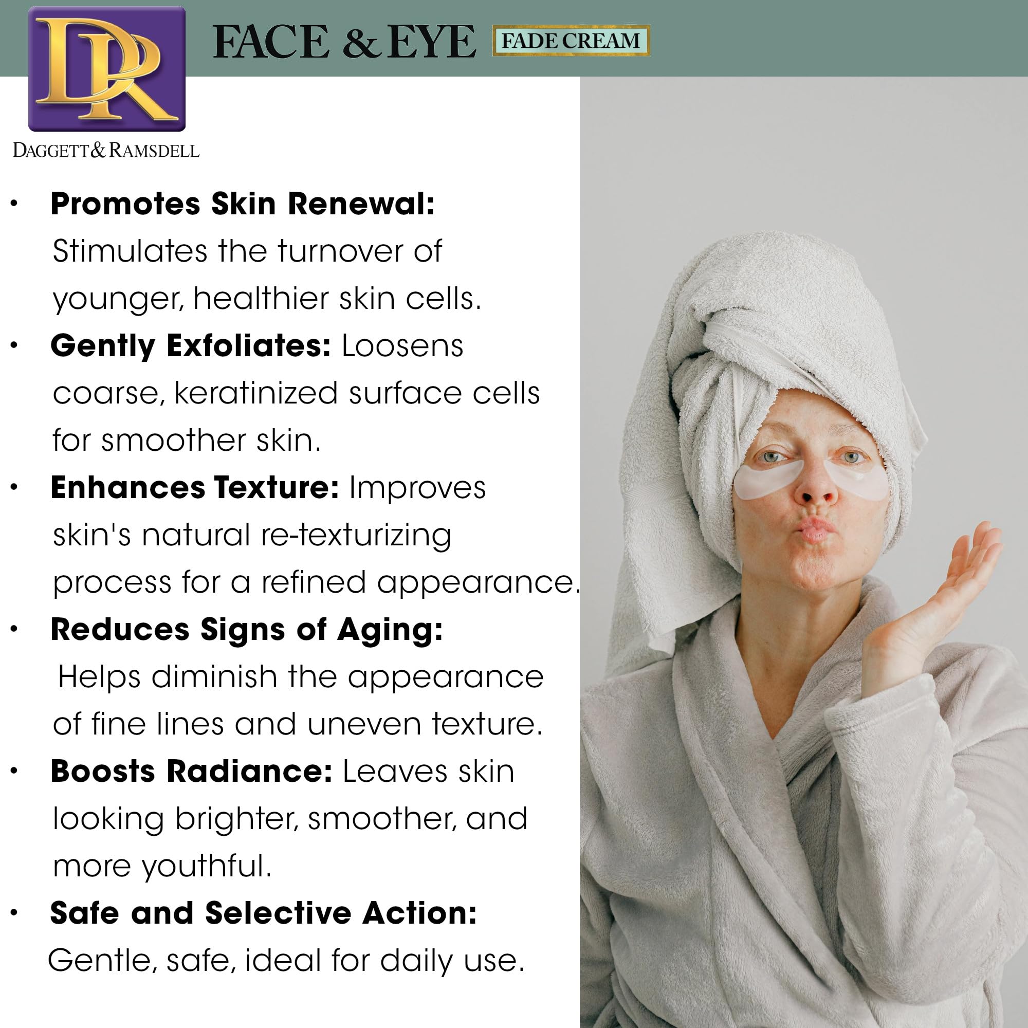 Daggett Ramsdell Face and Eye Fade Cream With Oligopeptide 2% . - Thumbnail 2