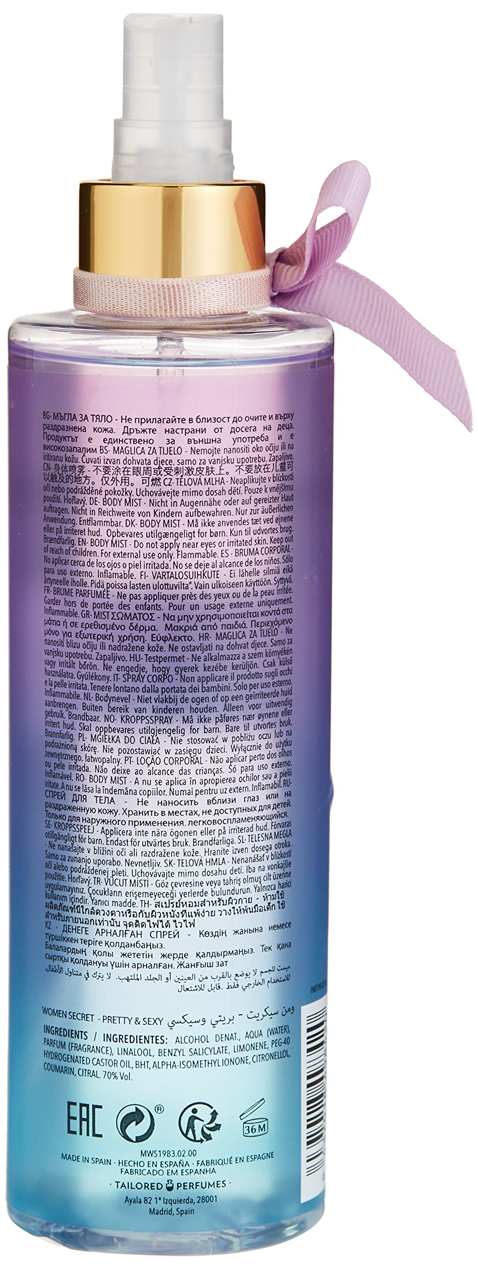 [Body Mist] Secret Pretty and Sexy 8.5 Body Mist L Spain 6pcs Bybox For Women - Thumbnail 2