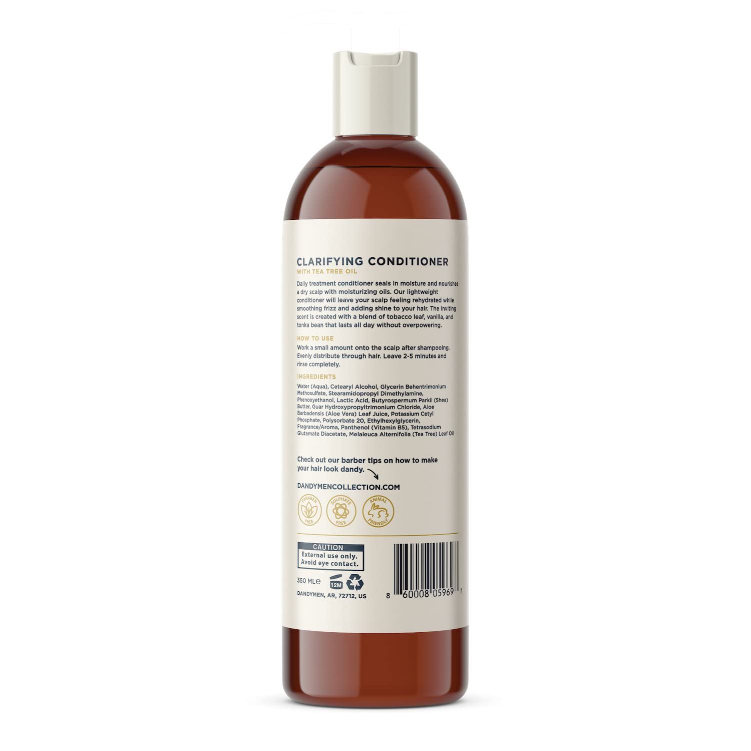 Dandymen Clarifying Conditioner With Tea Tree Oil 11.83 oz - Thumbnail 2