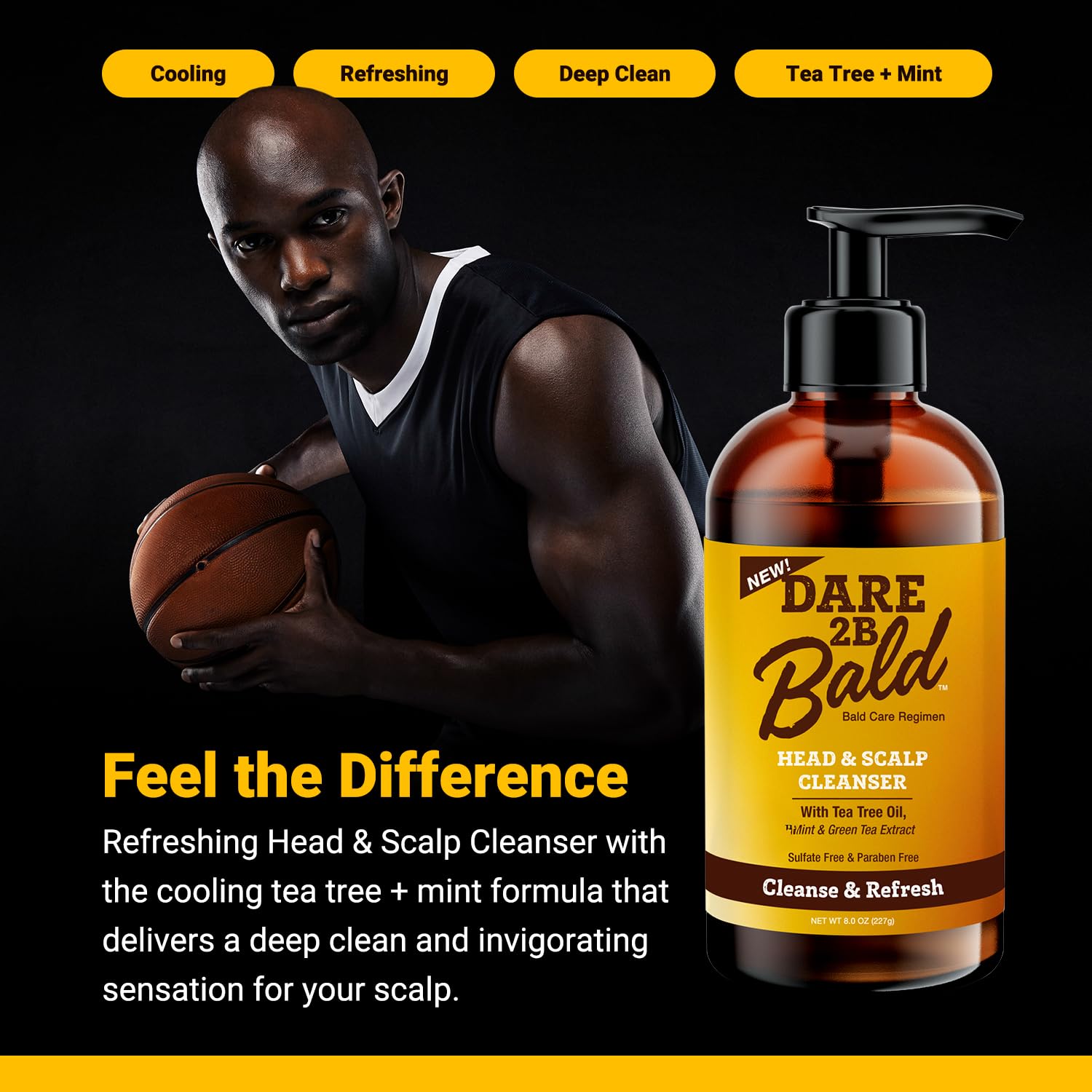 High Time Dare 2b Bald Head Scalp Cleanser | Bald Head Shampoo With Tea Tree - Thumbnail 2