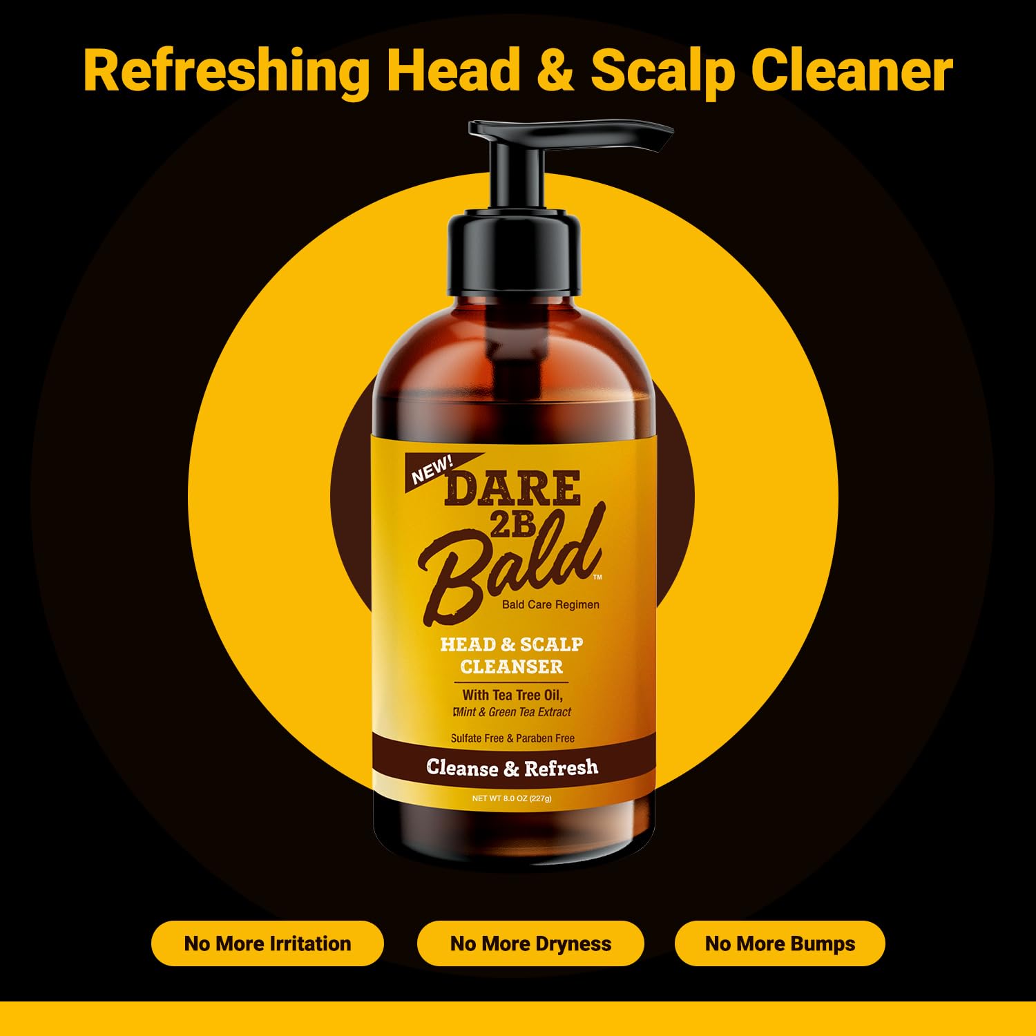 High Time Dare 2b Bald Head Scalp Cleanser | Bald Head Shampoo With Tea Tree - Thumbnail 3