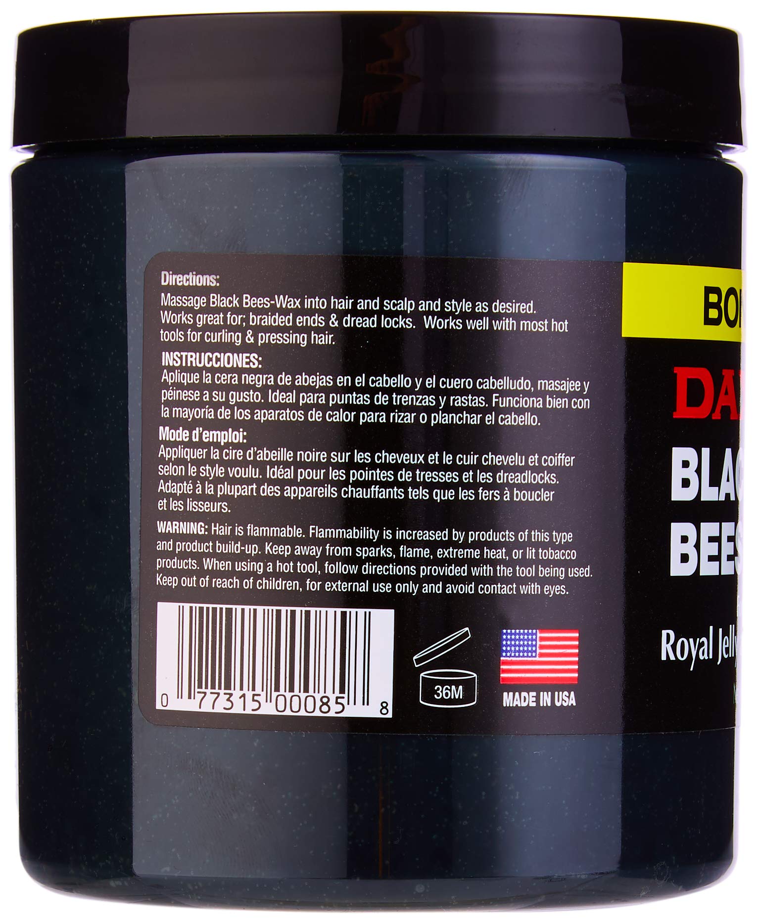 Dax Black Bees Wax 17.5 oz - Thumbnail 2